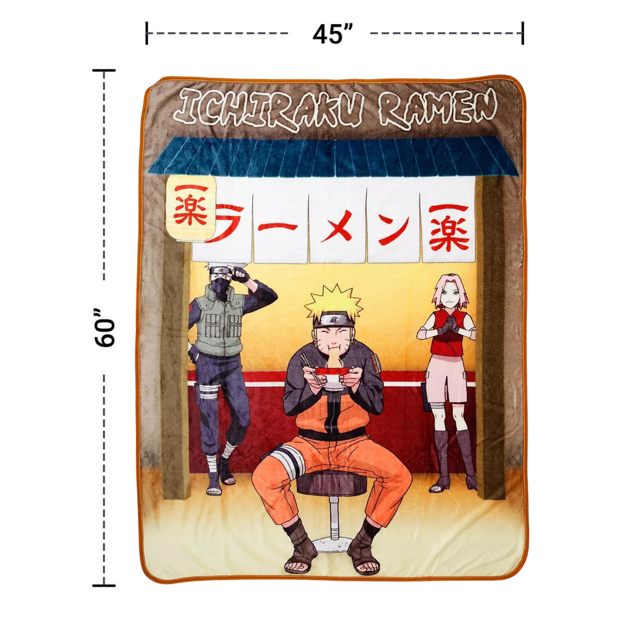 Cozy Naruto-Inspired Fleece Throw Blanket - Perfect for Ramen Lovers