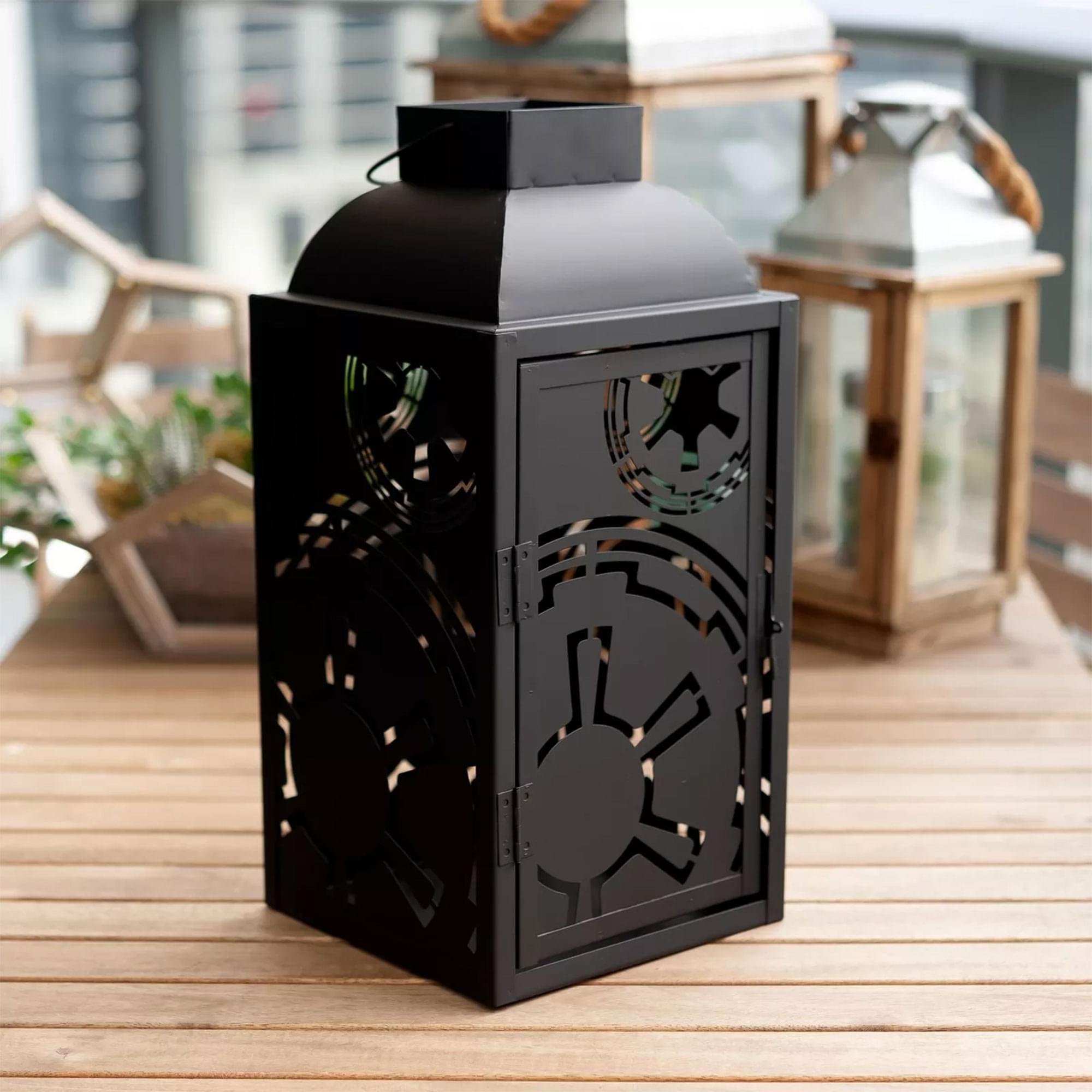 Stunning Star Wars Black Stamped Lanterns - 14 Inches, Set of 2 with Imperial Symbol