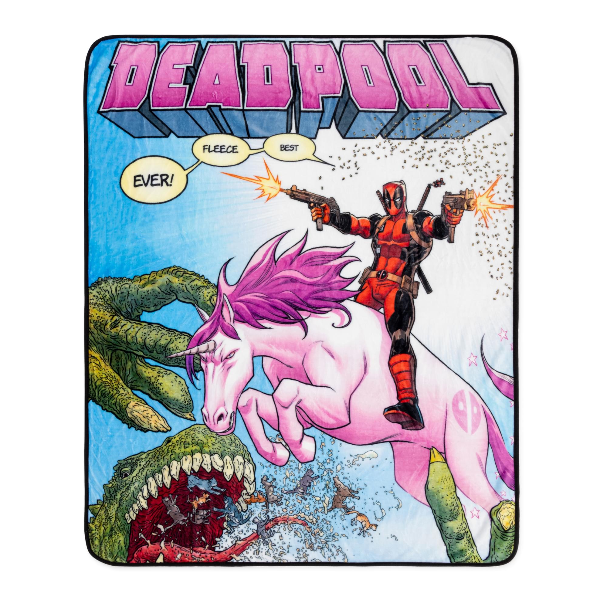 Deadpool Marvel Comics Best Fleece Ever Raschel Throw Blanket - 50 x 60 Inches