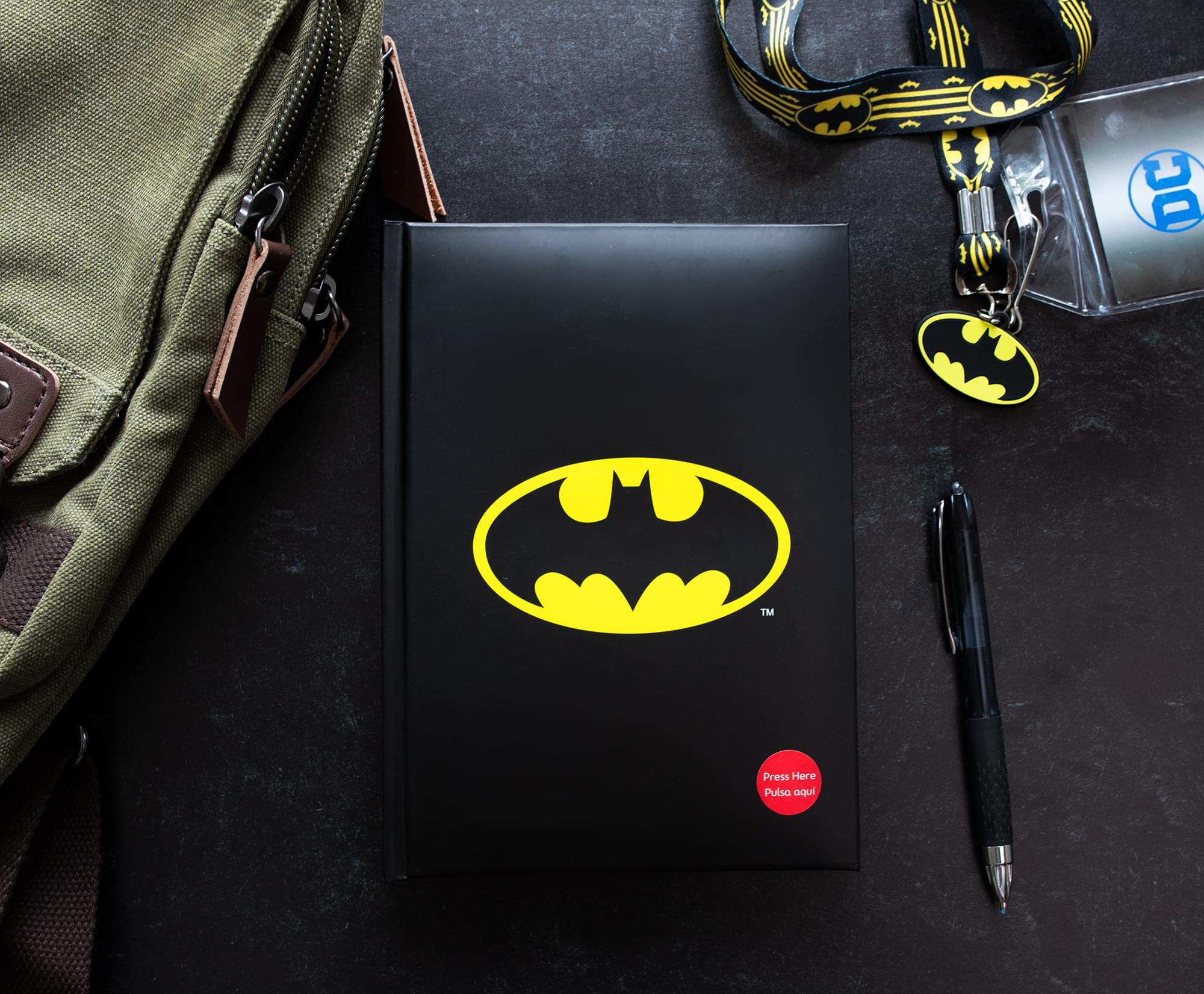 DC Comics Batman Logo Illuminated Hardcover Notebook