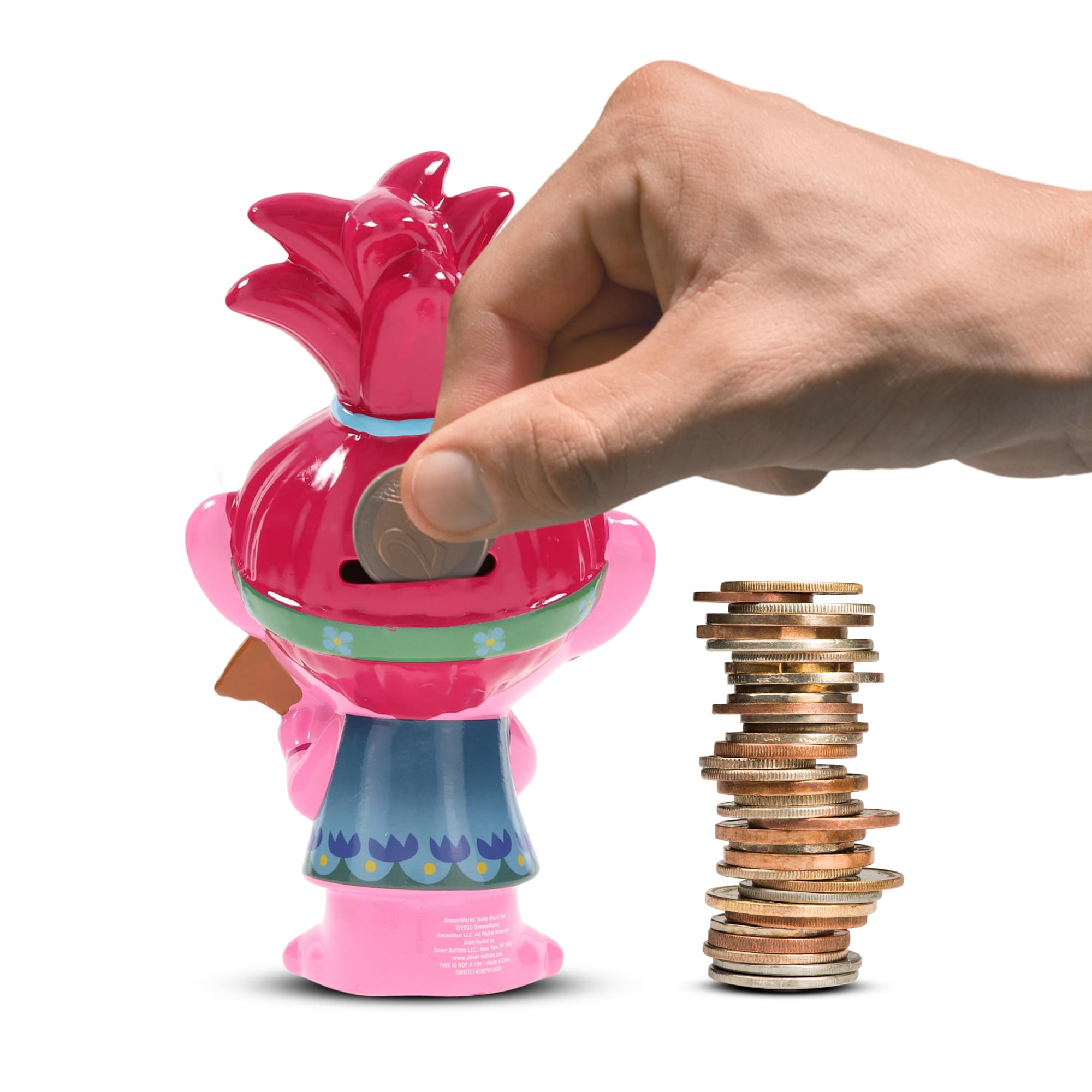 Enchanting Trolls Poppy 6-Inch Ceramic Money Bank