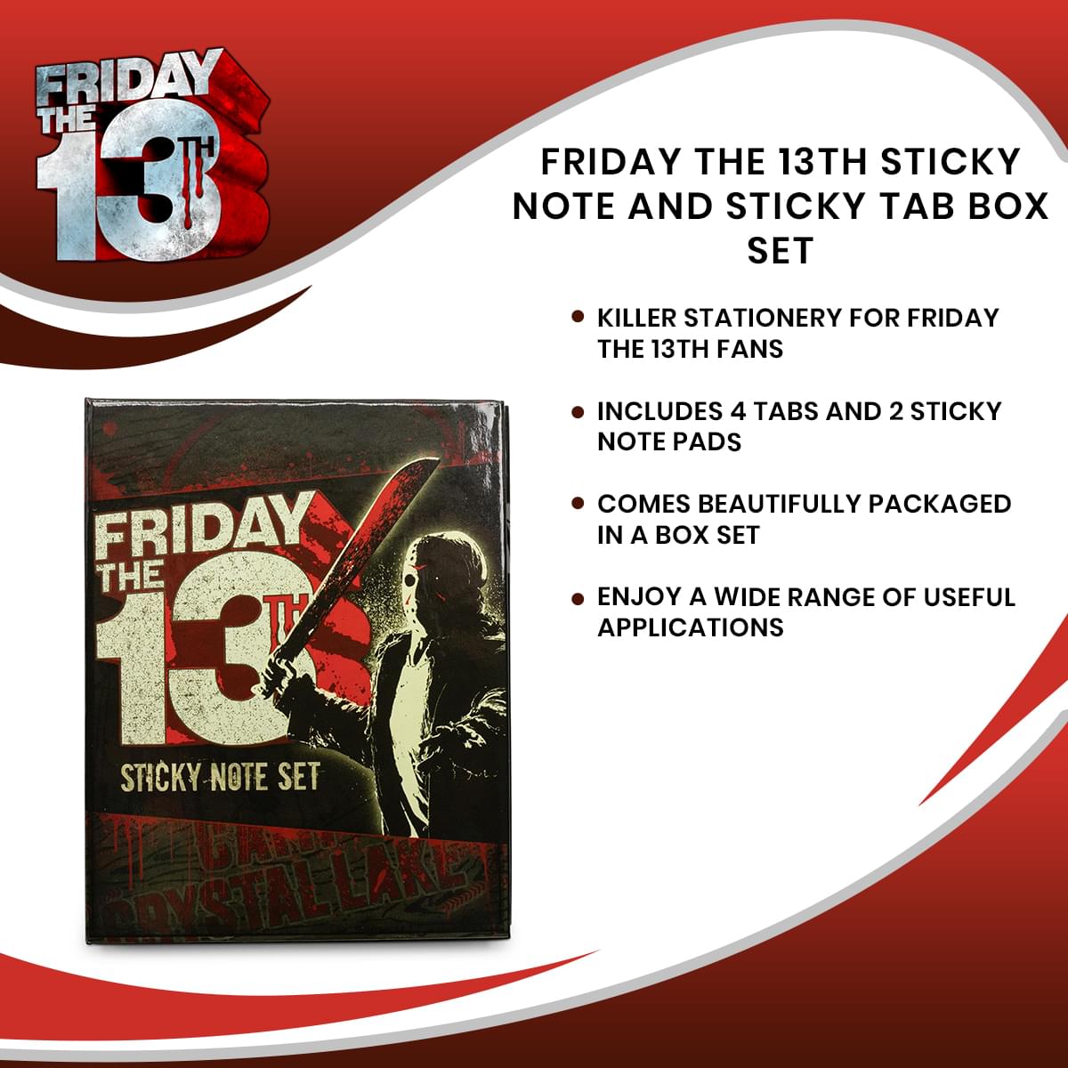 Friday the 13th: The Ultimate Sticky Note and Tab Box Set