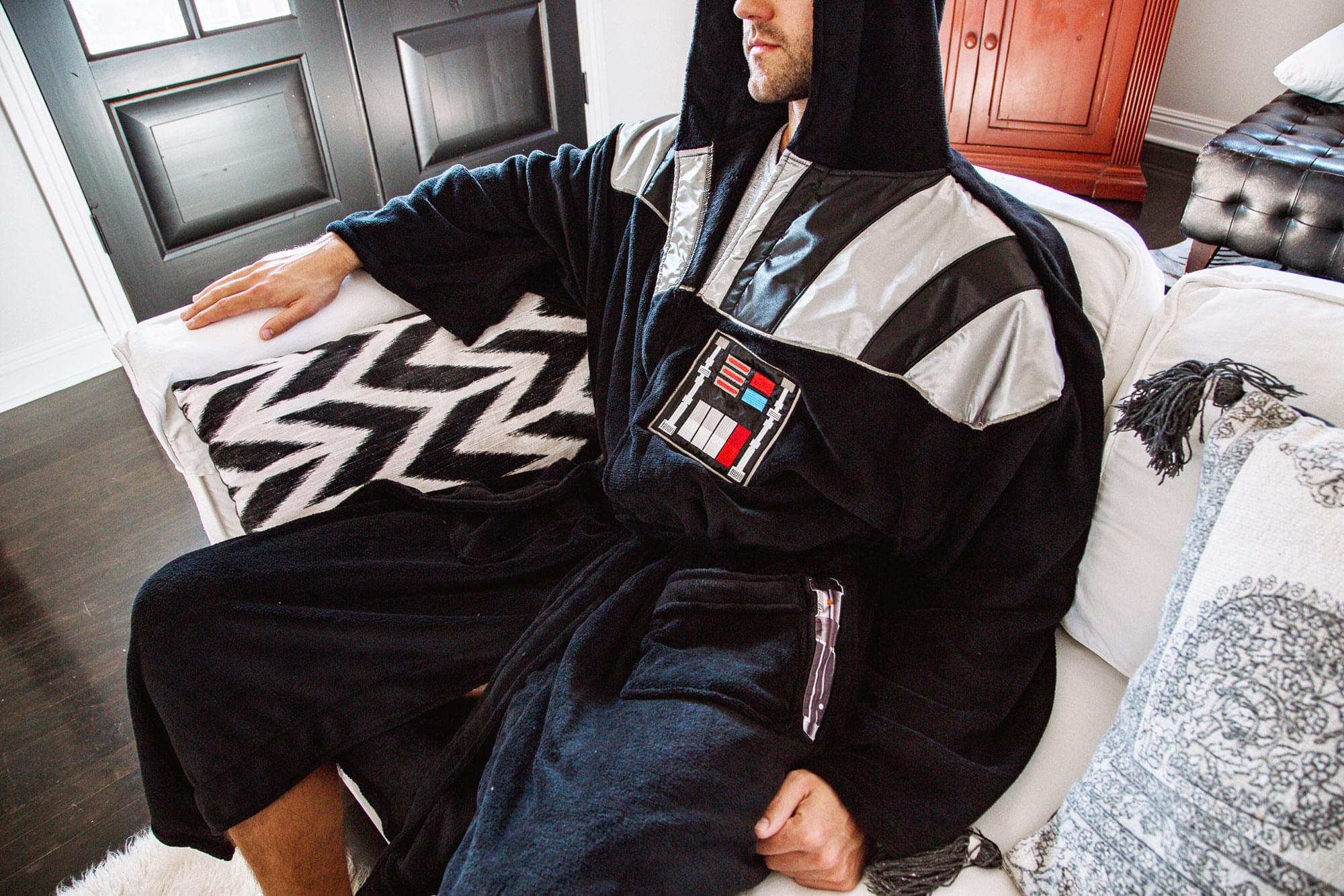 Epic Star Wars Darth Vader Hooded Bathrobe for Adults - XXL (Big & Tall)