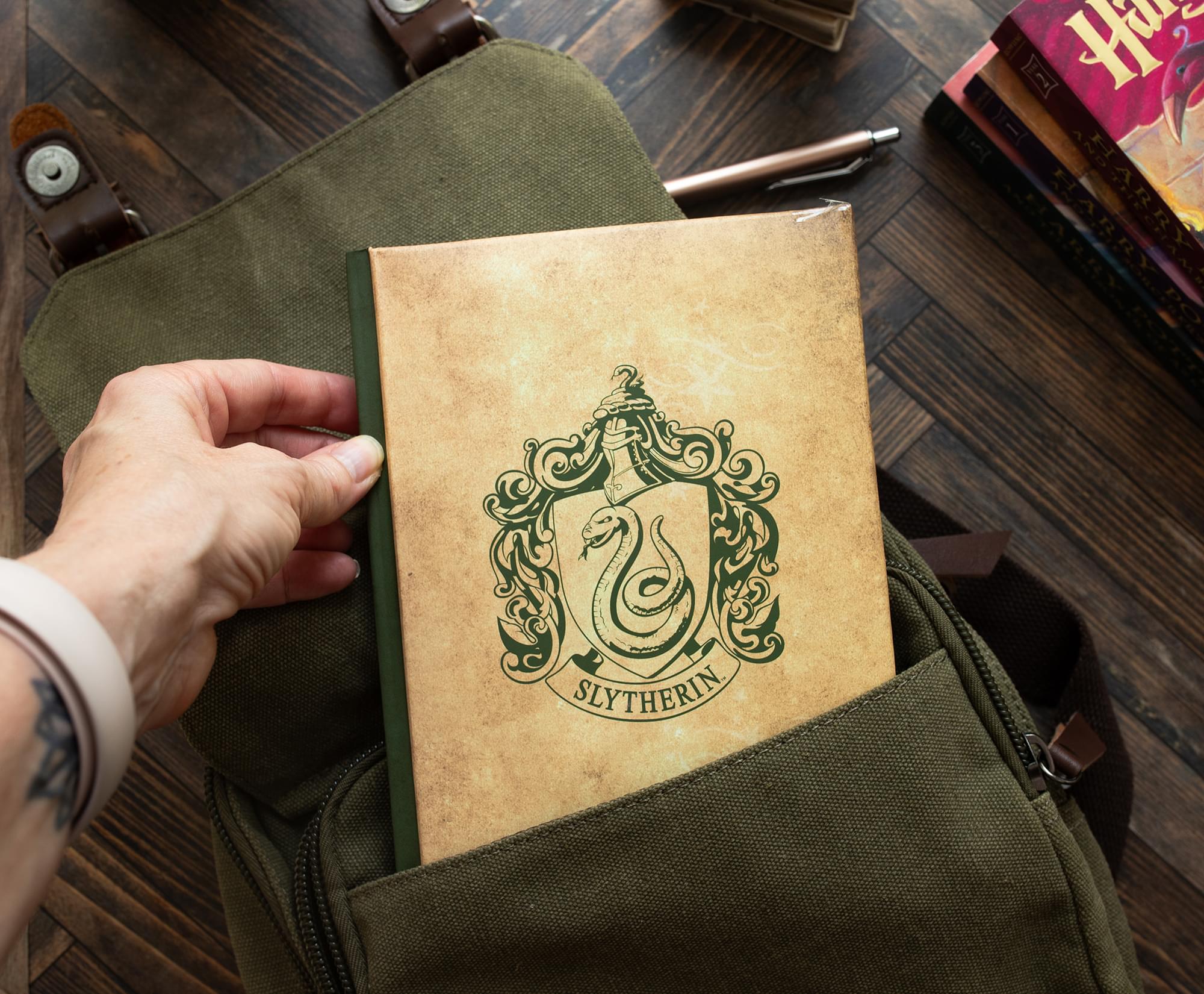 Enchanting Slytherin Light-Up Harry Potter Hardcover Notebook