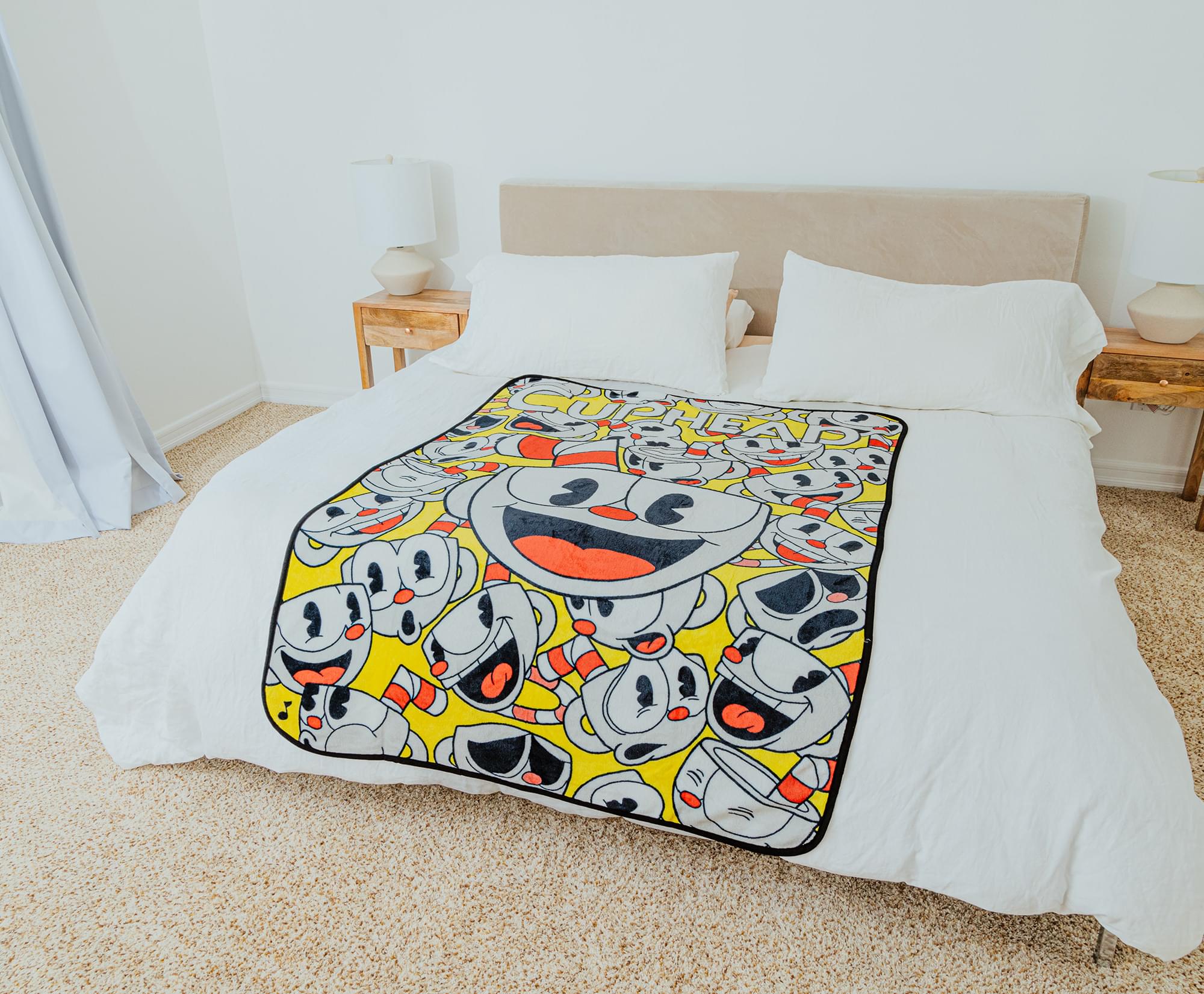 Cuphead Expressions Fleece Throw - 45 x 60 Inches