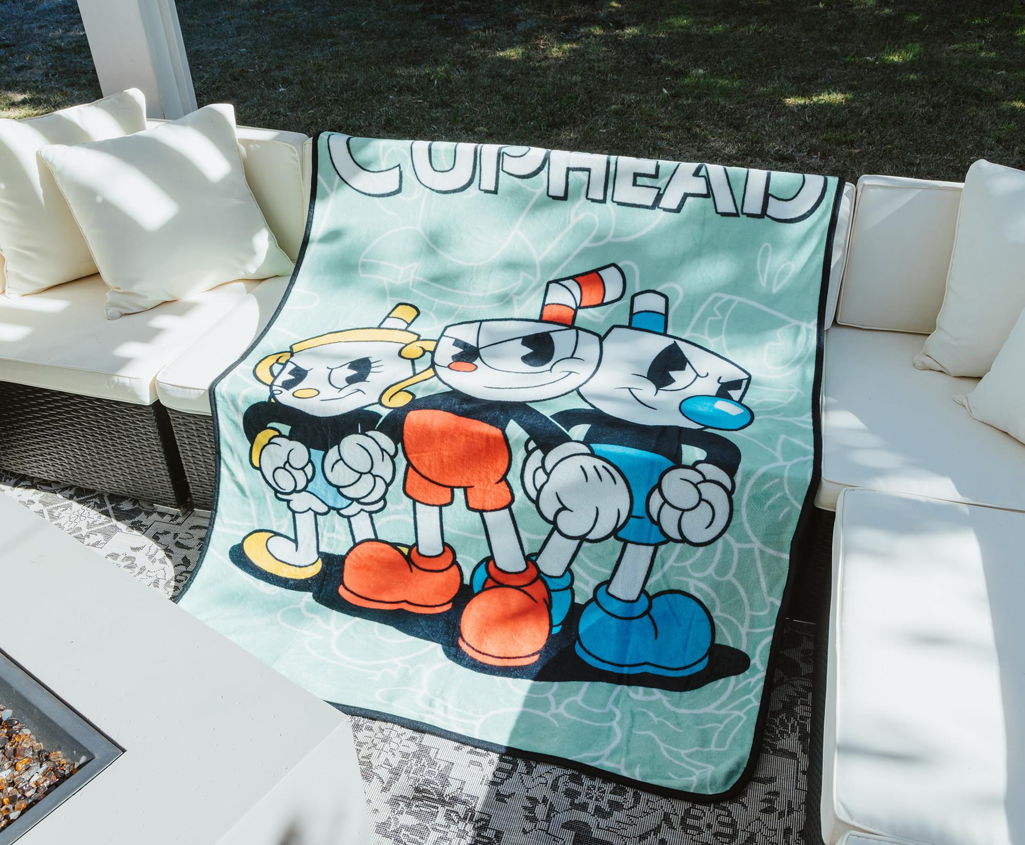 Cuphead Inspired Fleece Throw Blanket - 45 x 60 Inches