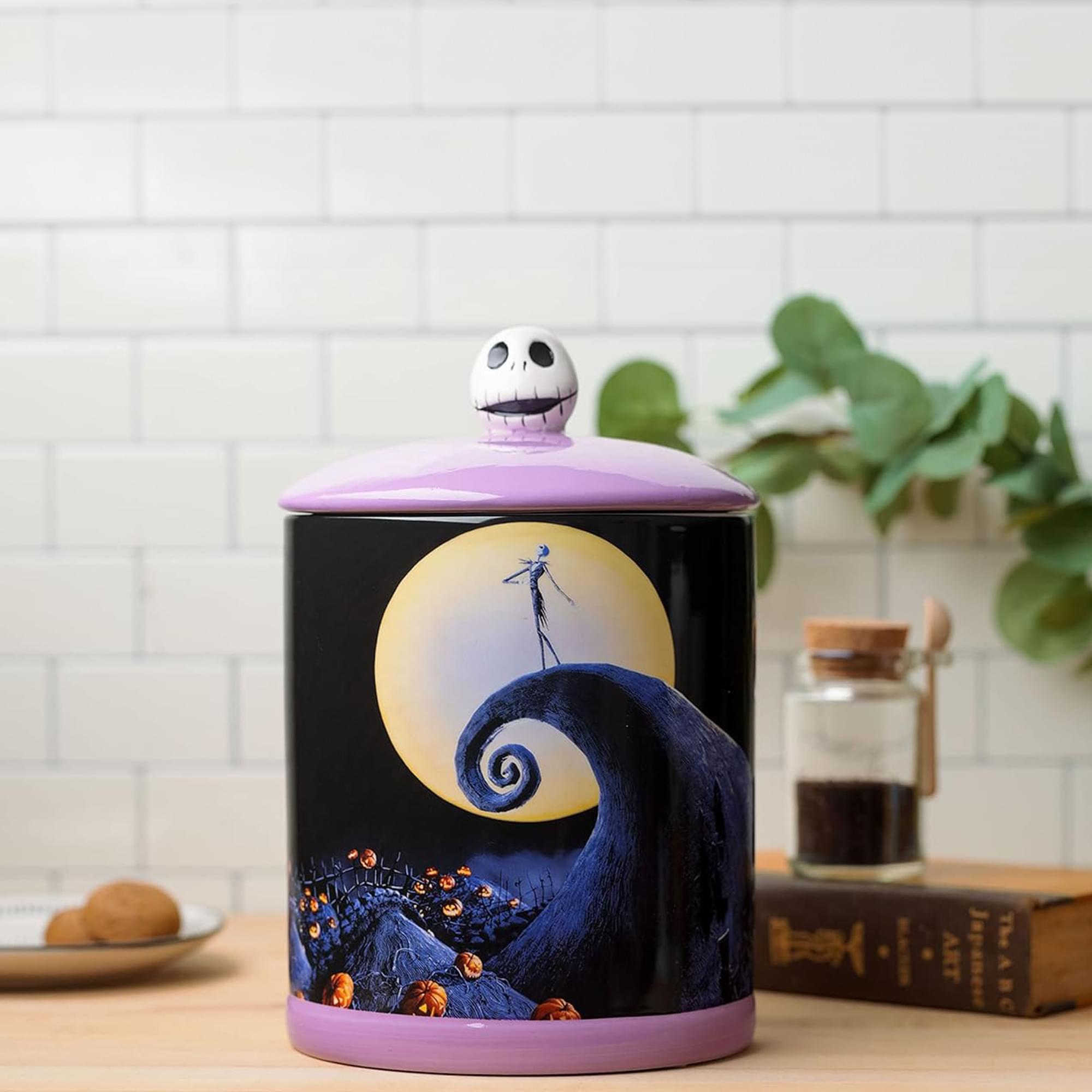 Enchanting Disney The Nightmare Before Christmas Spiral Hill 64 - Ounce Ceramic Cookie Jar