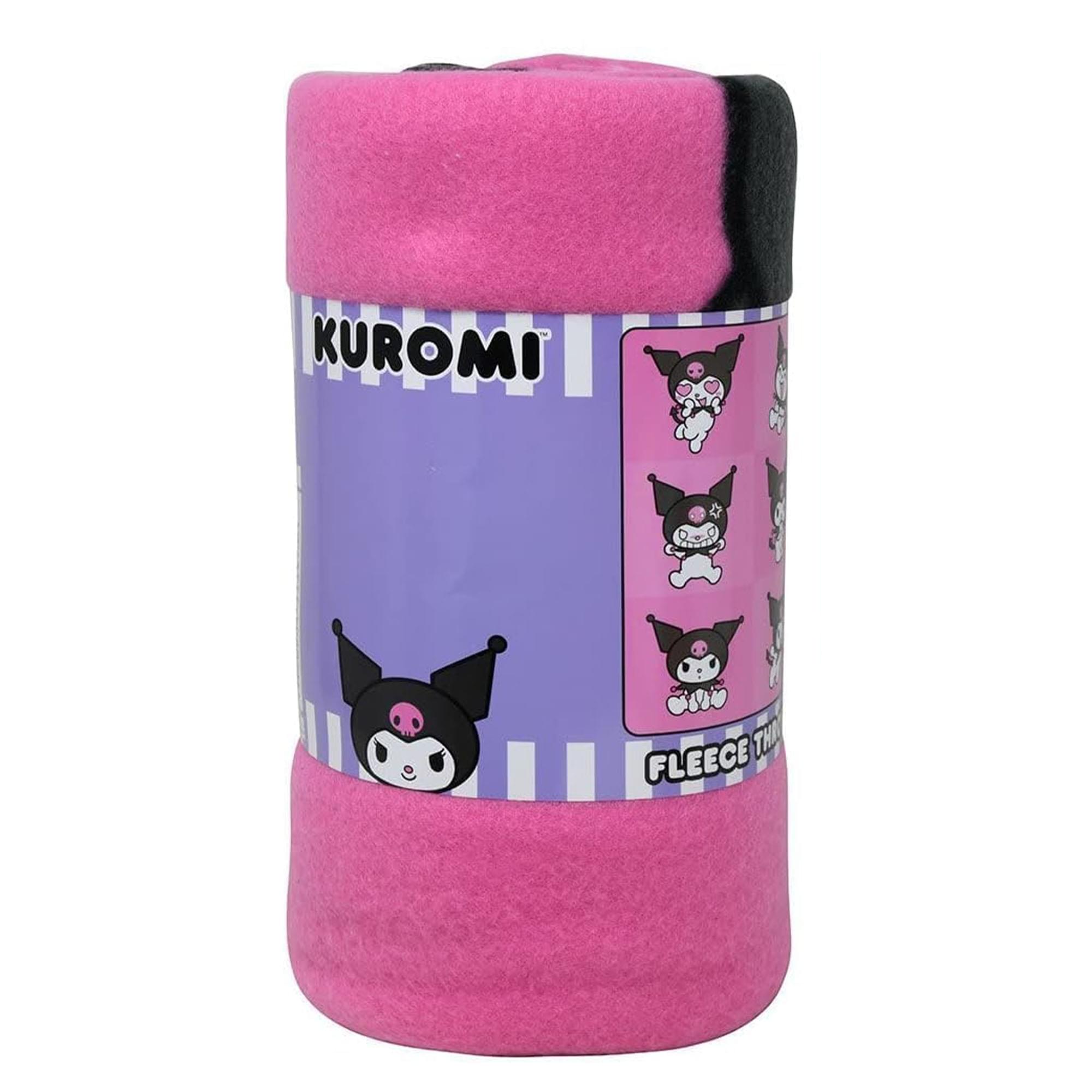 Kuromi-Inspired 45 x 60 Inch Fleece Throw Blanket - Sanrio's Playful Charm