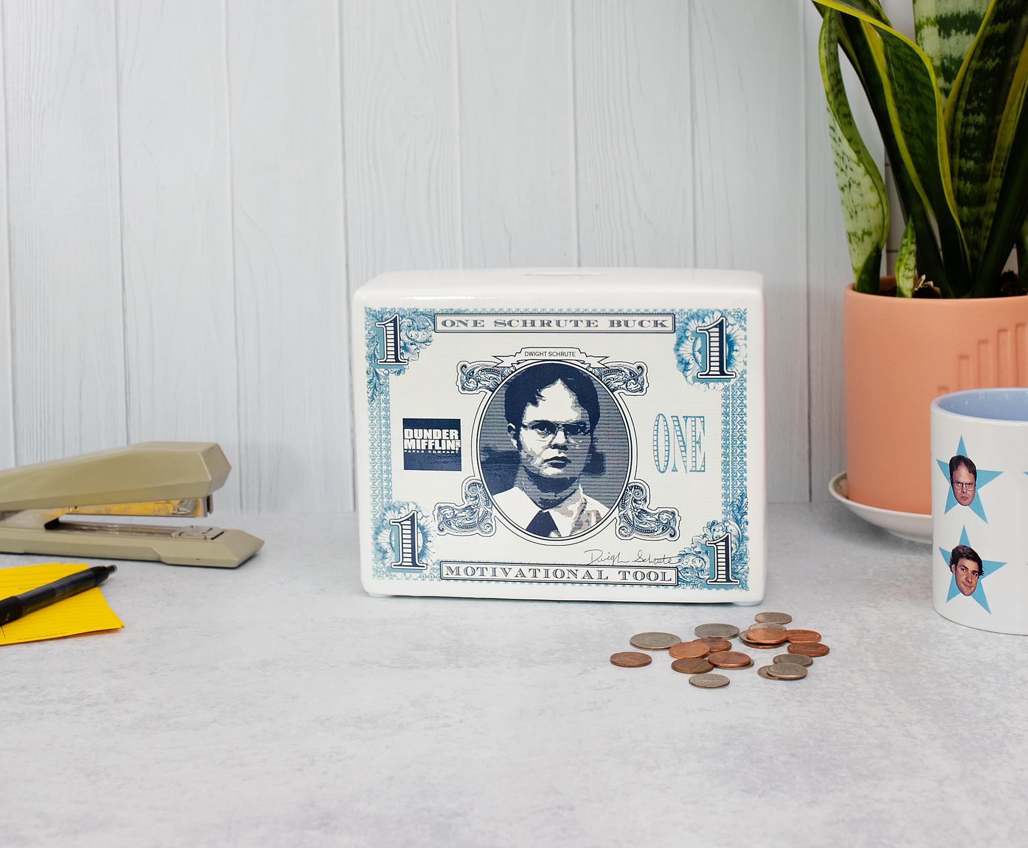 The Office Schrute Buck 8-Inch Ceramic Money Bank