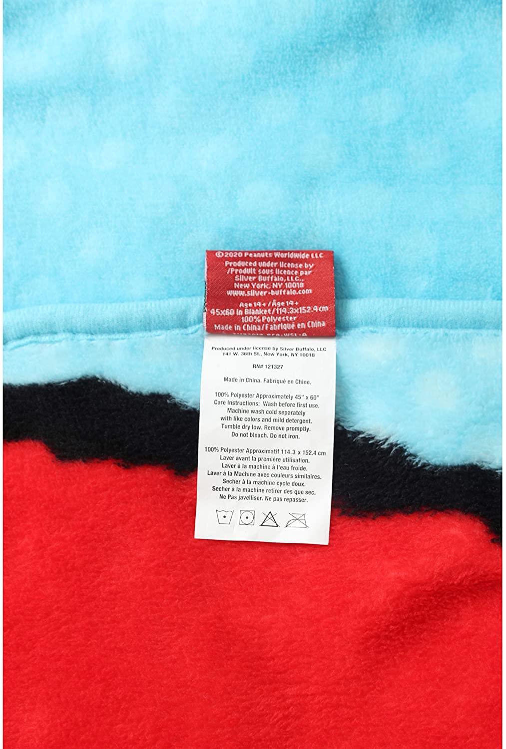 Peanuts Snoopy & Woodstock Ultra-Soft Fleece Throw Blanket - 45x60 Inches