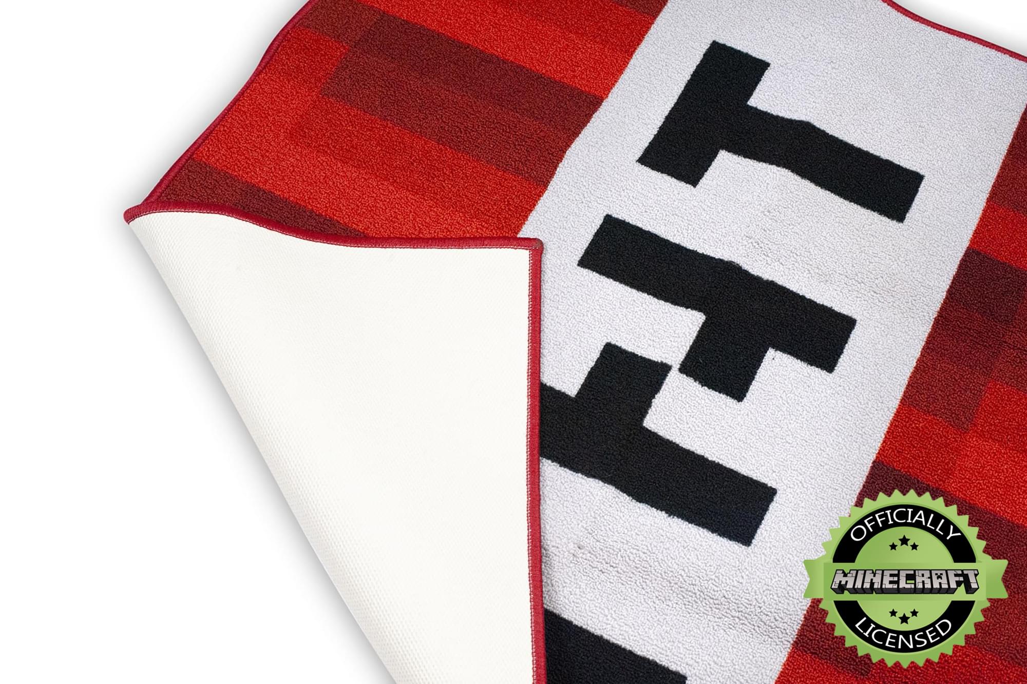 Explosive Fun! Minecraft TNT Block 39-Inch Square Area Rug