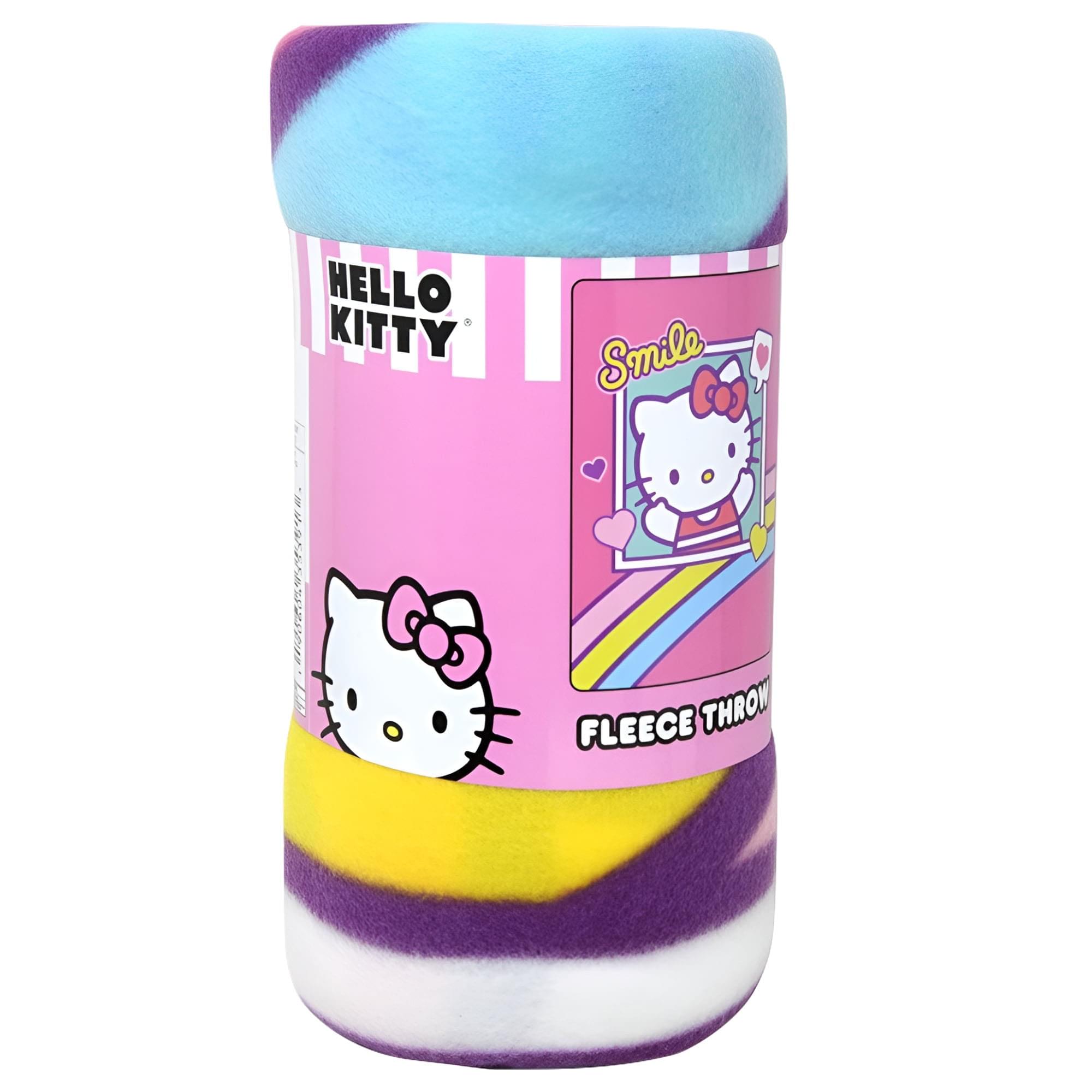 Adorable Sanrio Hello Kitty 45 x 60 Inch Fleece Throw Blanket