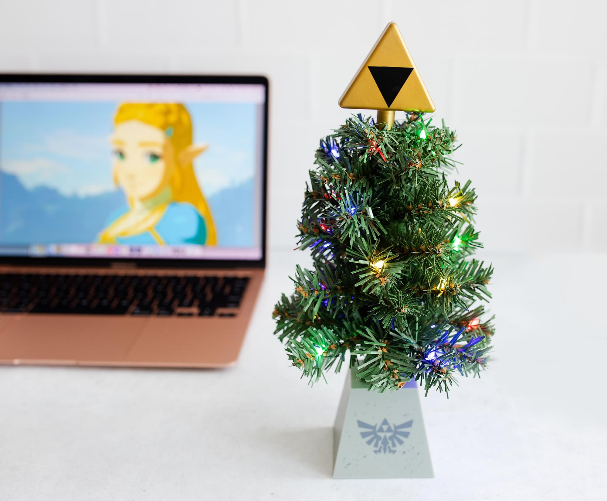 The Legend of Zelda Triforce LED Light-Up Desktop Holiday Tree - Bring Hyrule Magic Home