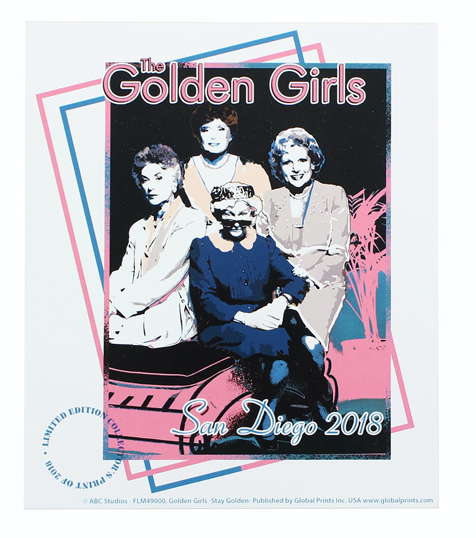 SDCC 2018 Exclusive: The Golden Girls 7 x 6 Print Poster