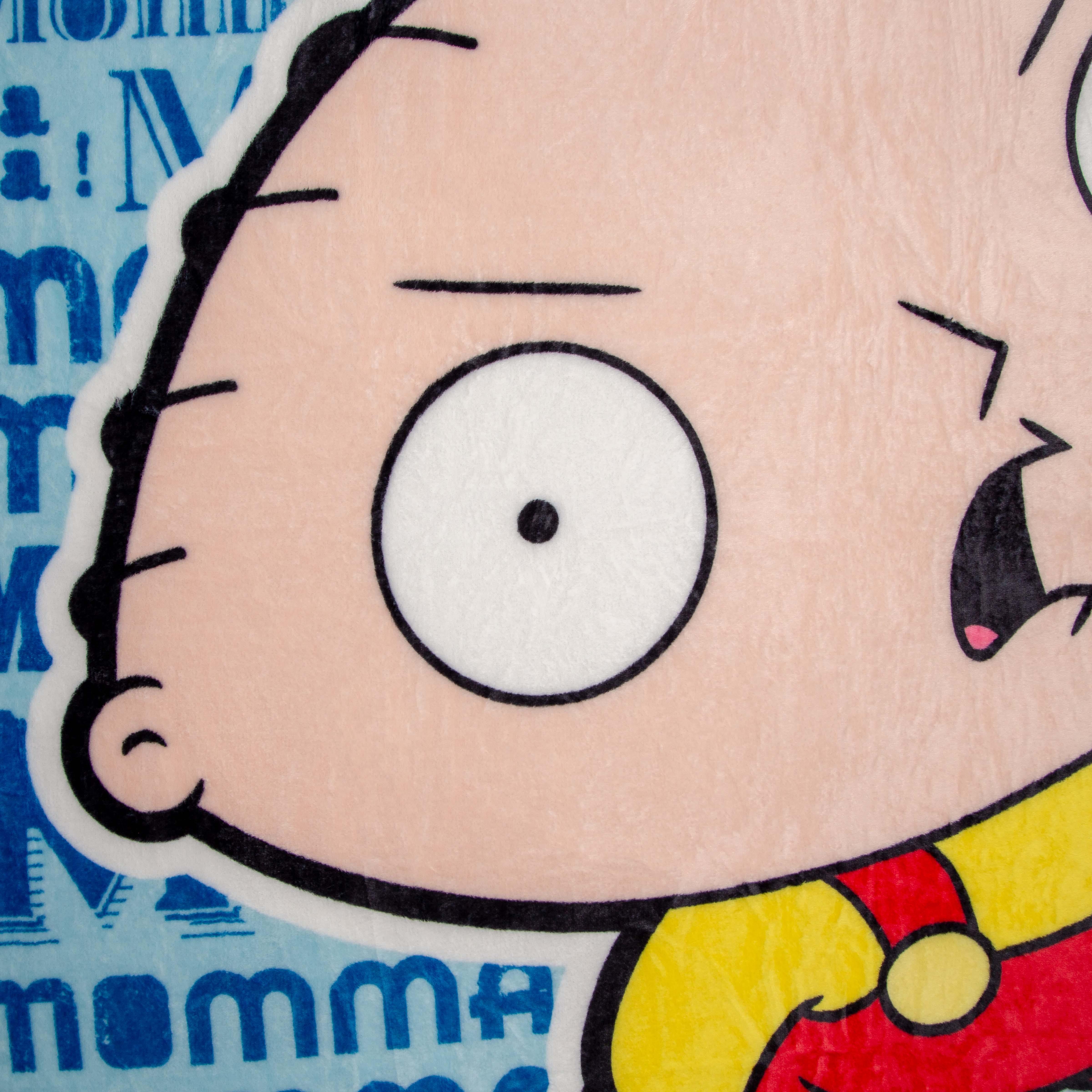 Family Guy Stewie Griffin Mama Raschel Throw Blanket - Cozy & Hilarious