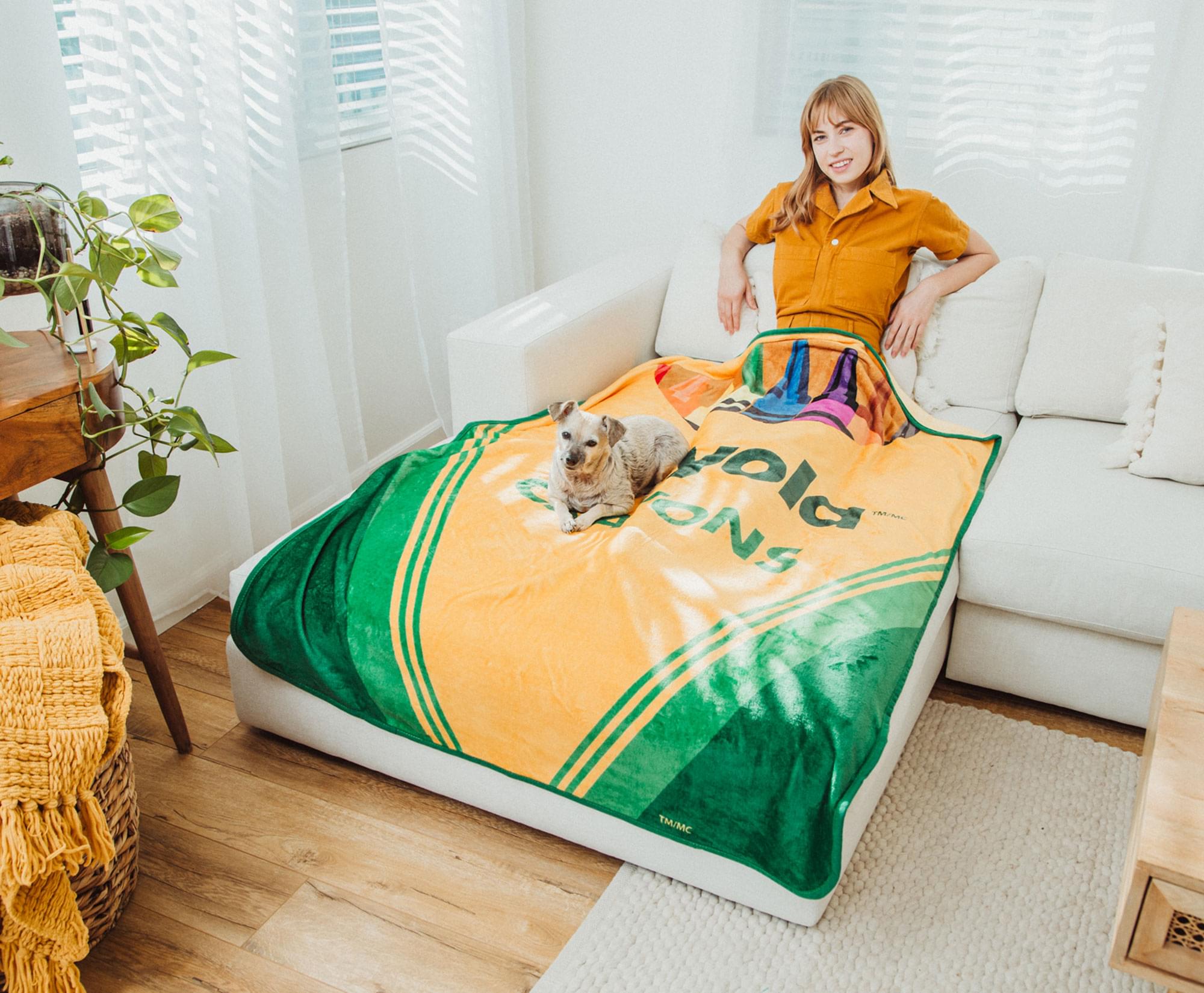 Crayola Retro Fleece Throw Blanket - Your Creative Comfort Wrap