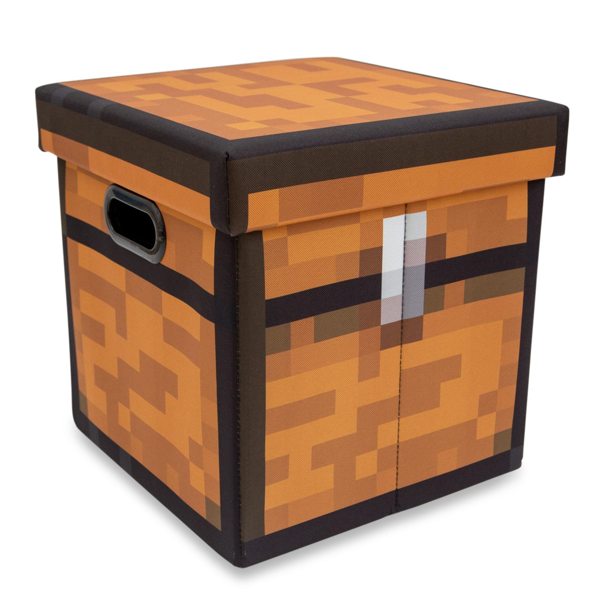 Minecraft Brown Chest 13-Inch Fabric Storage Bin Cube Organizer with Lid