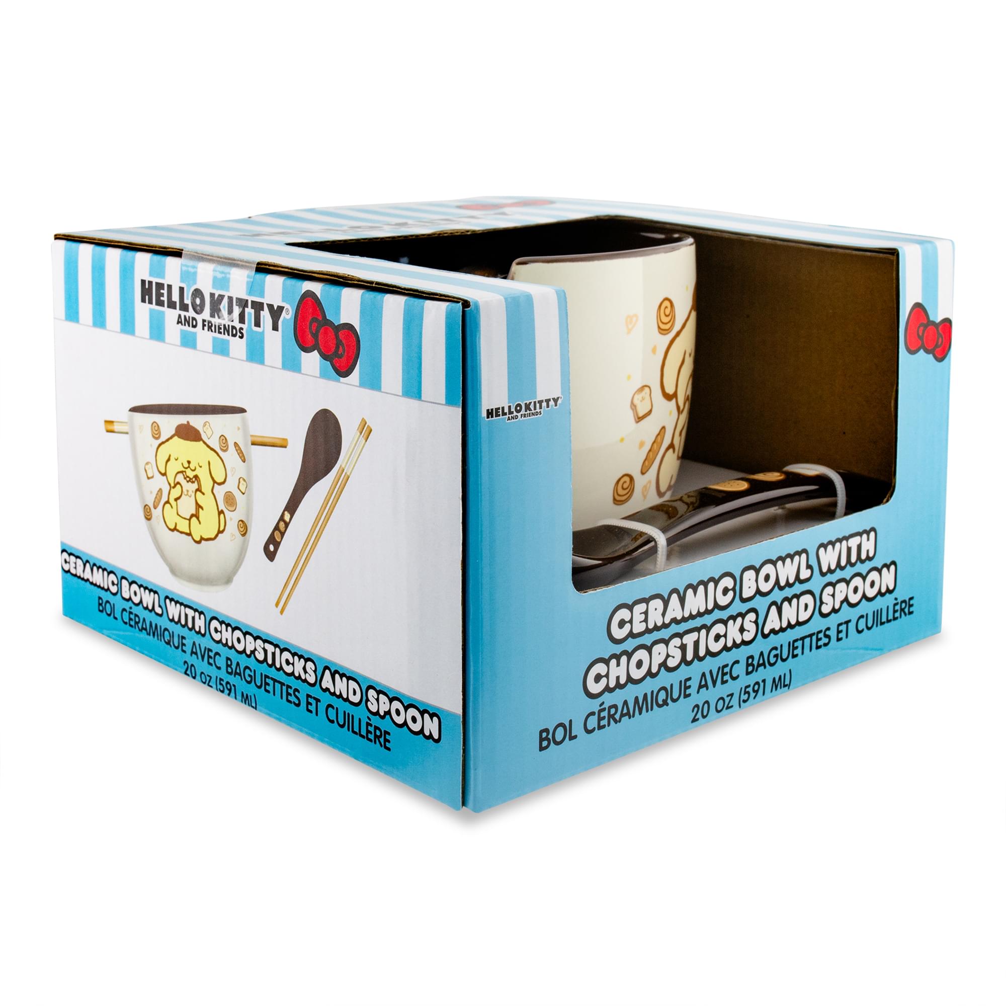Sanrio Pompompurin 20 - Ounce Delightful Ramen Bowl Set with Chopsticks and Spoon