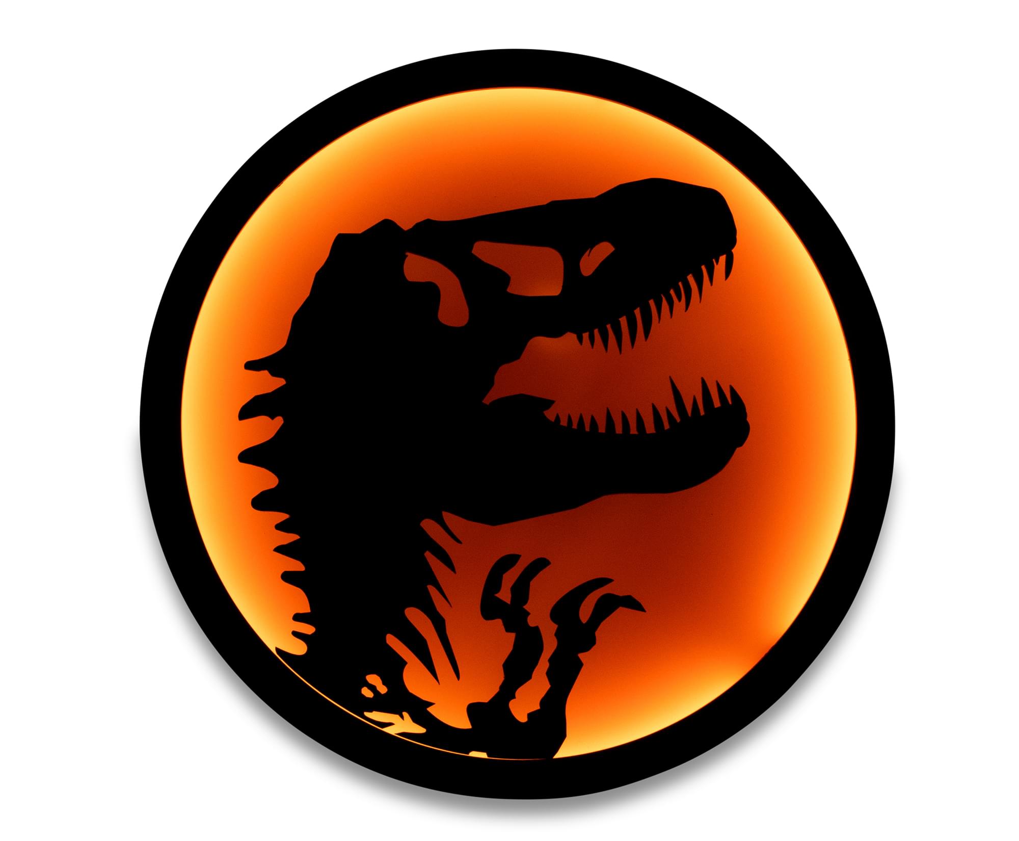 Roar into Your Space with the Jurassic Park T-Rex LED Wall Light Sign (12 Inches Tall)