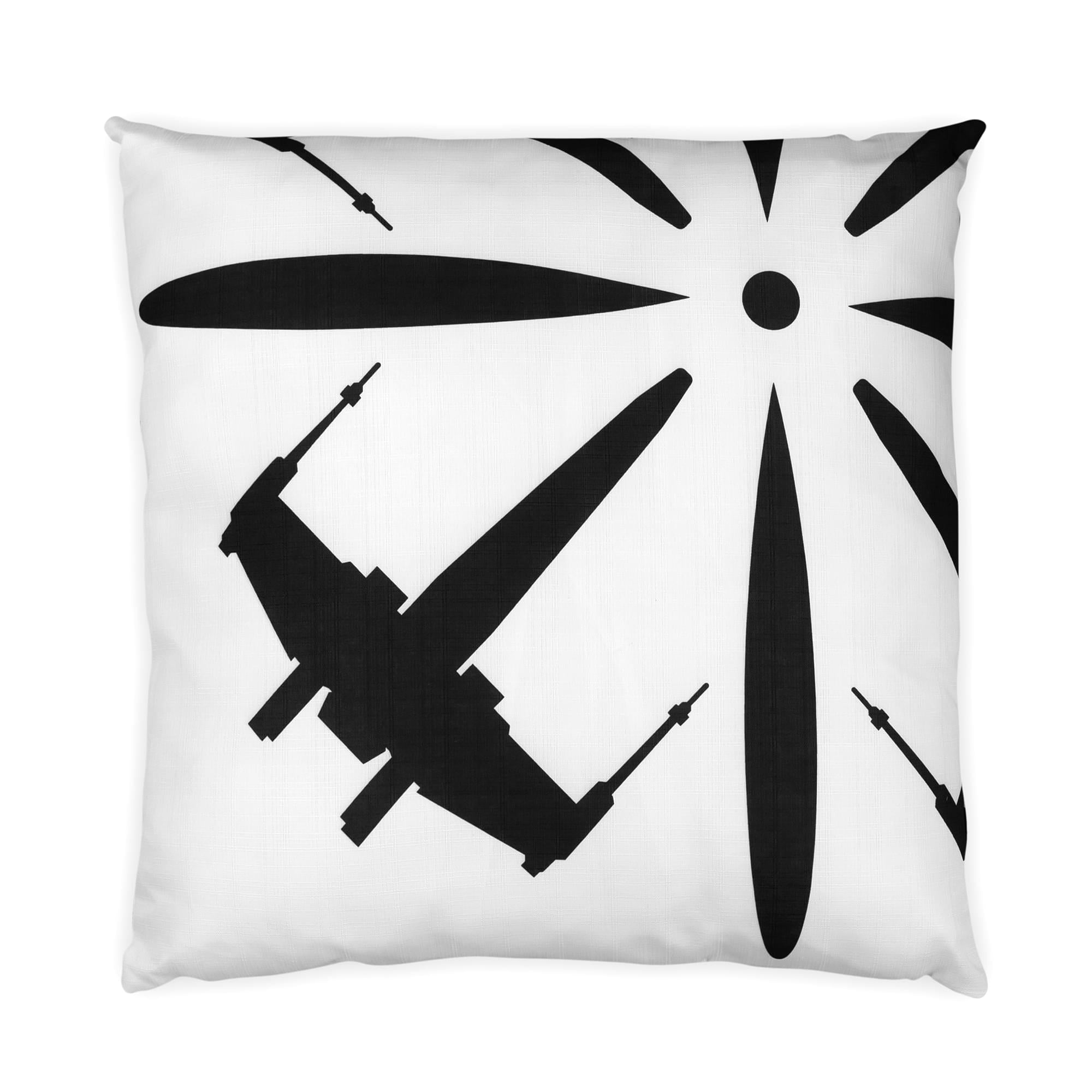 Star Wars X-Wing Fighter 25x25 Inches White Throw Pillow
