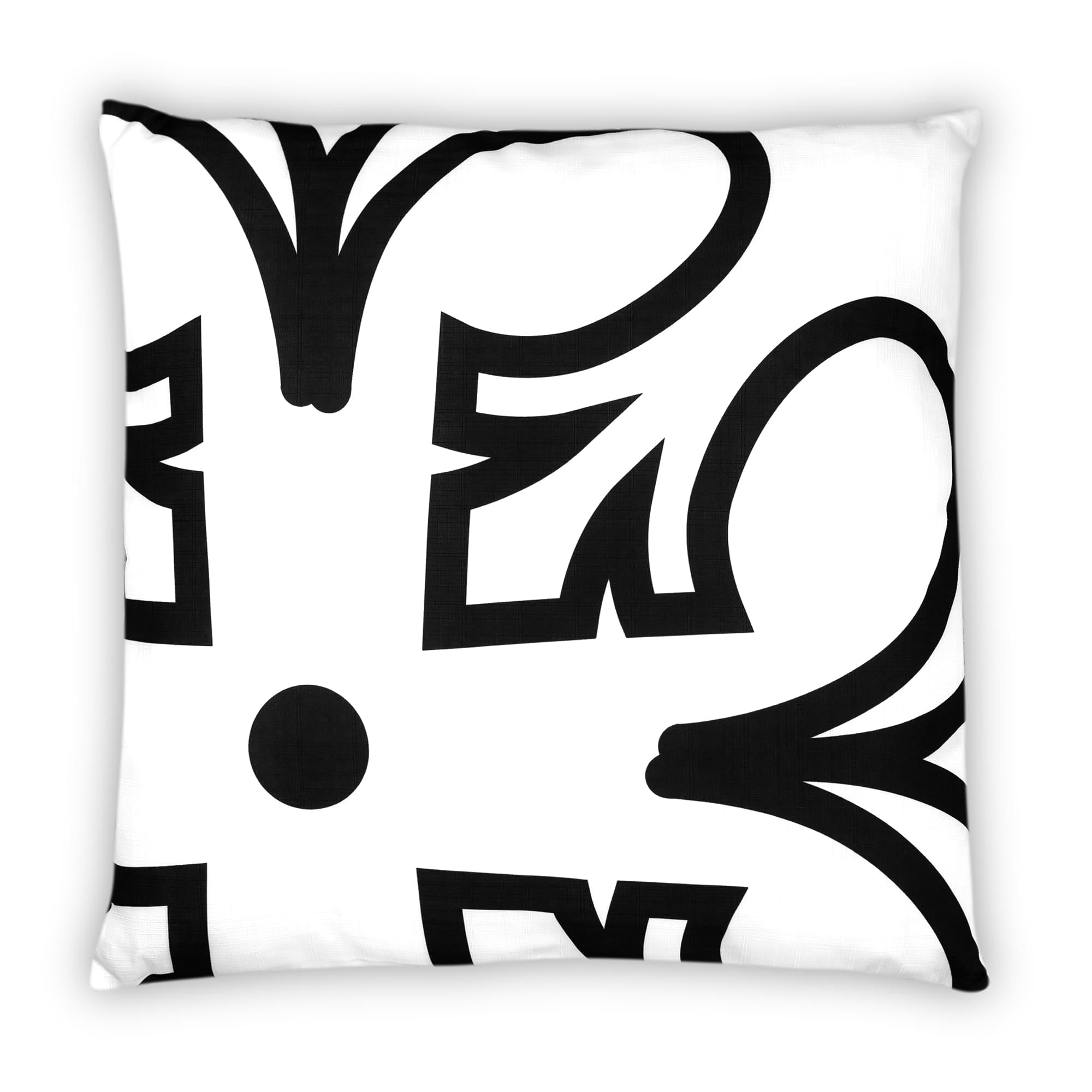 Star Wars White Throw Pillow with Black Rebel Insignia - 25x25 Inches