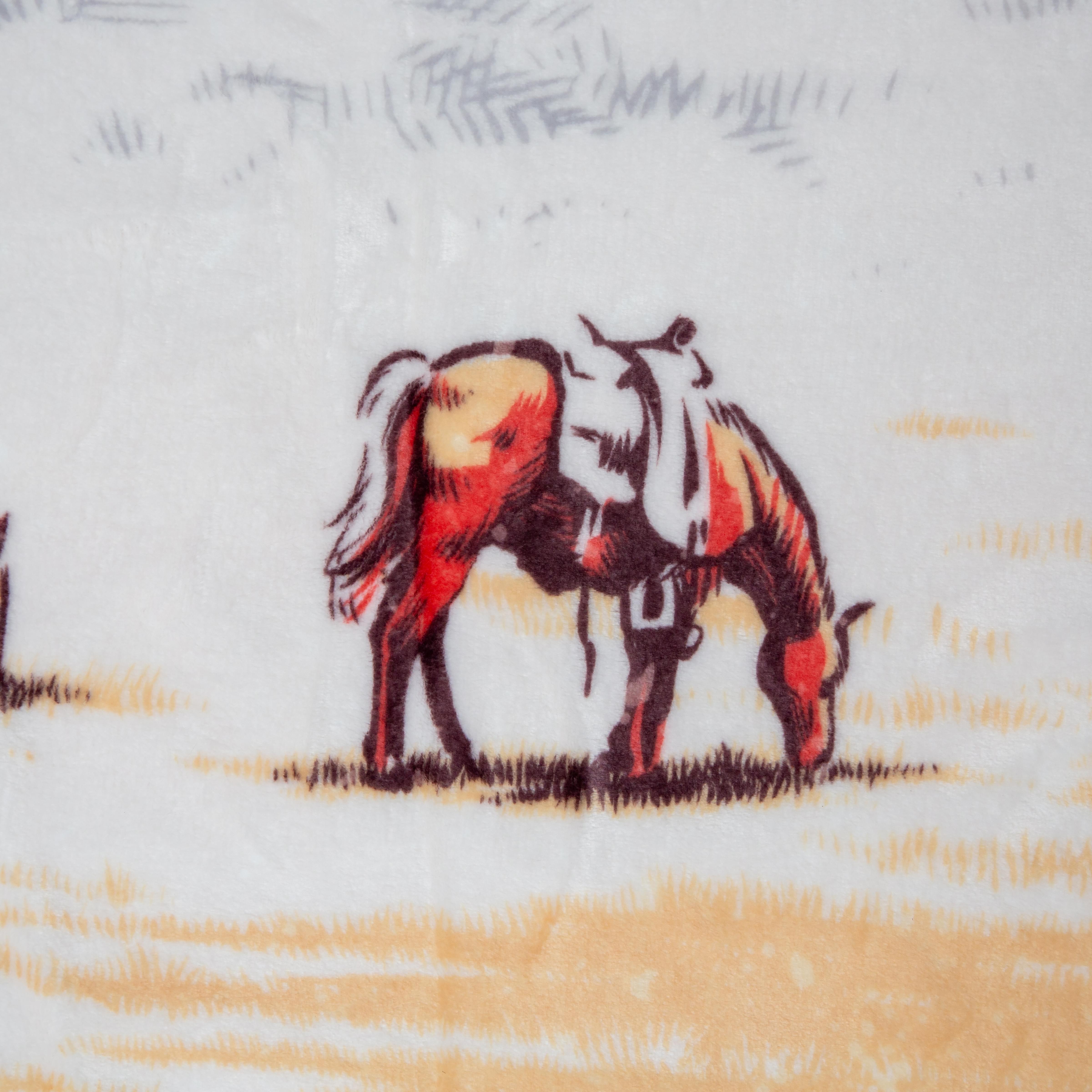 Yellowstone Family-Protecting Raschel Throw Blanket, 45x60 Inches