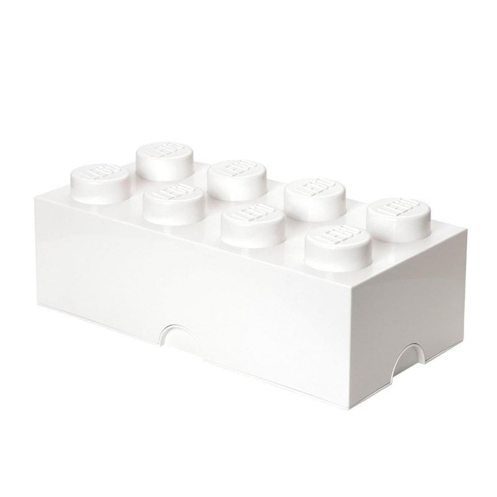 Fun & Functional LEGO - Inspired Storage Brick (White, 8 - Pack)