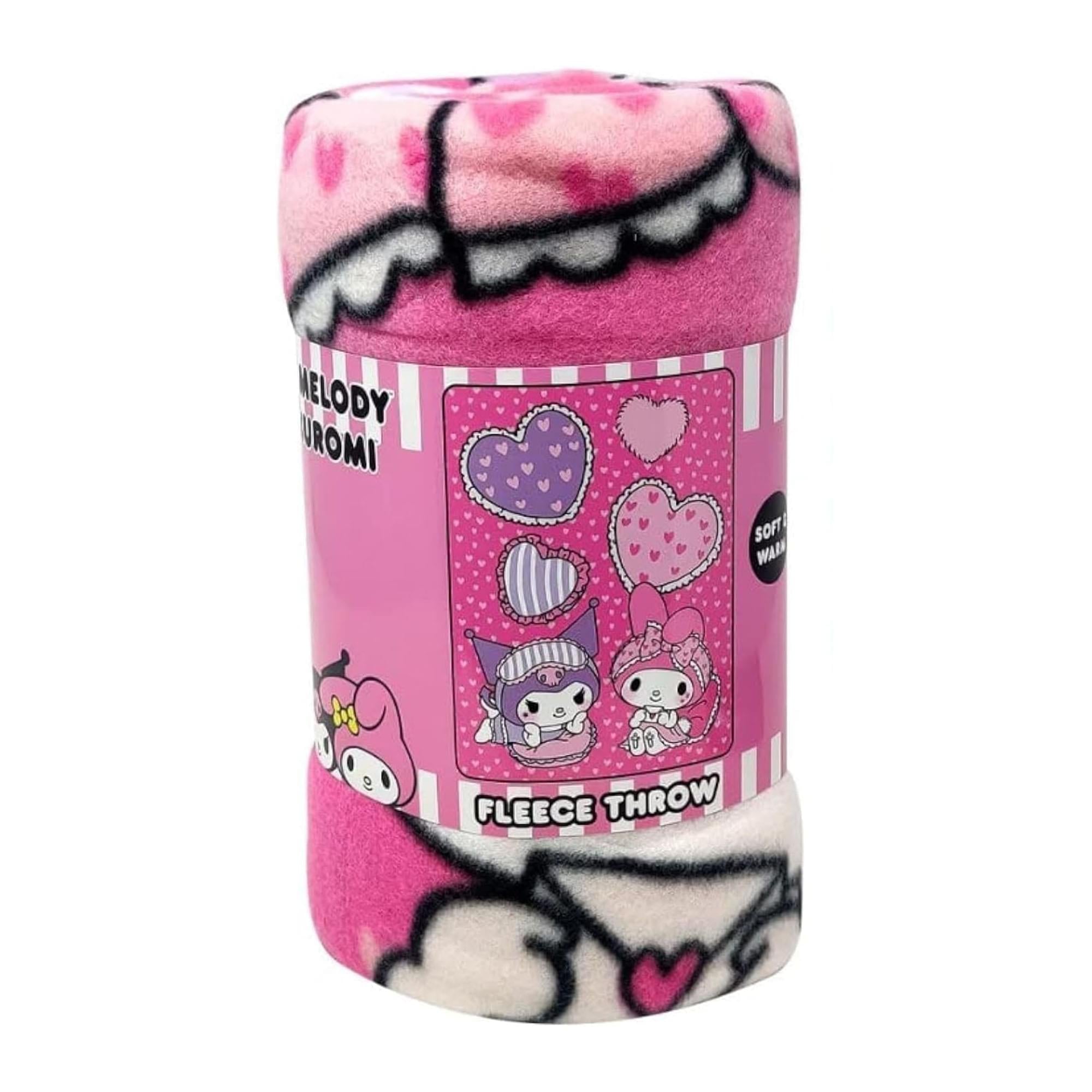 Sanrio's Enchanting My Melody & Kuromi 45 x 60 Inch Fleece Throw Blanket