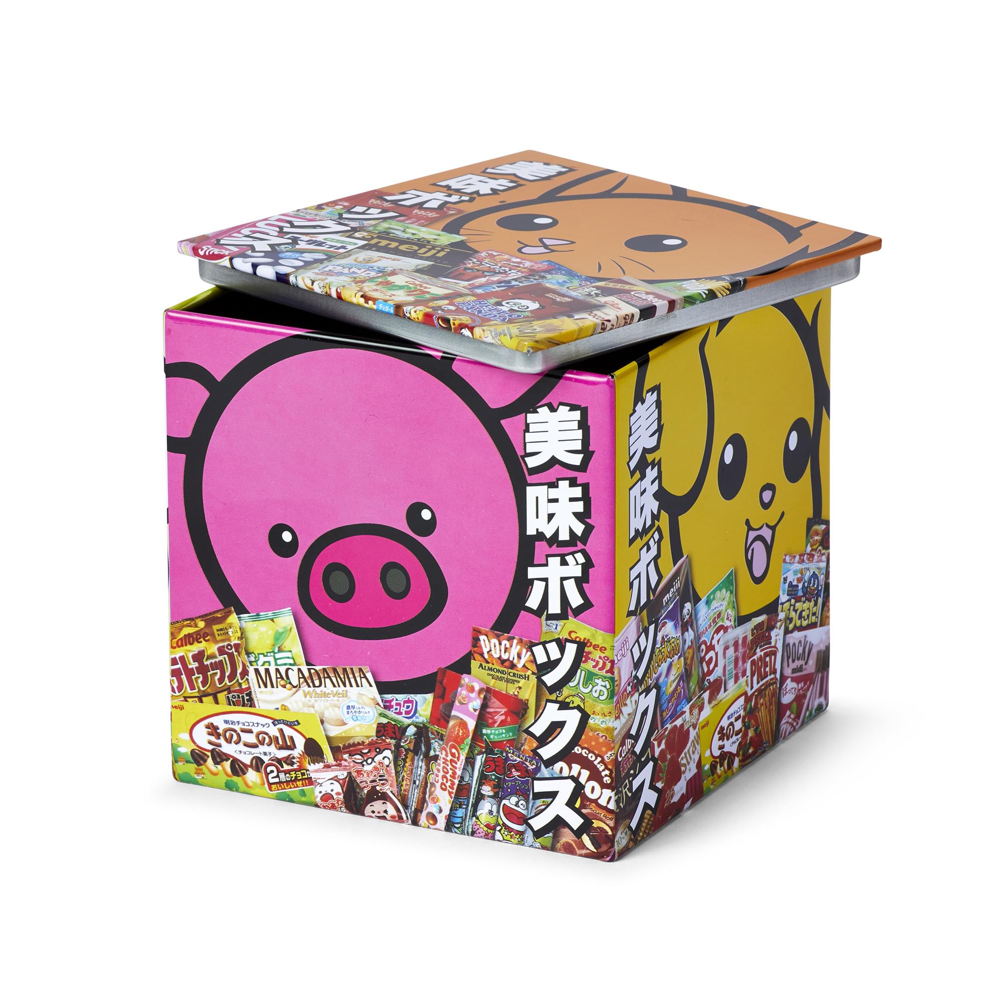 Dagashi Anime Otaku Tin Storage Box - 4x4 Inch, Ideal for Snacks and More!