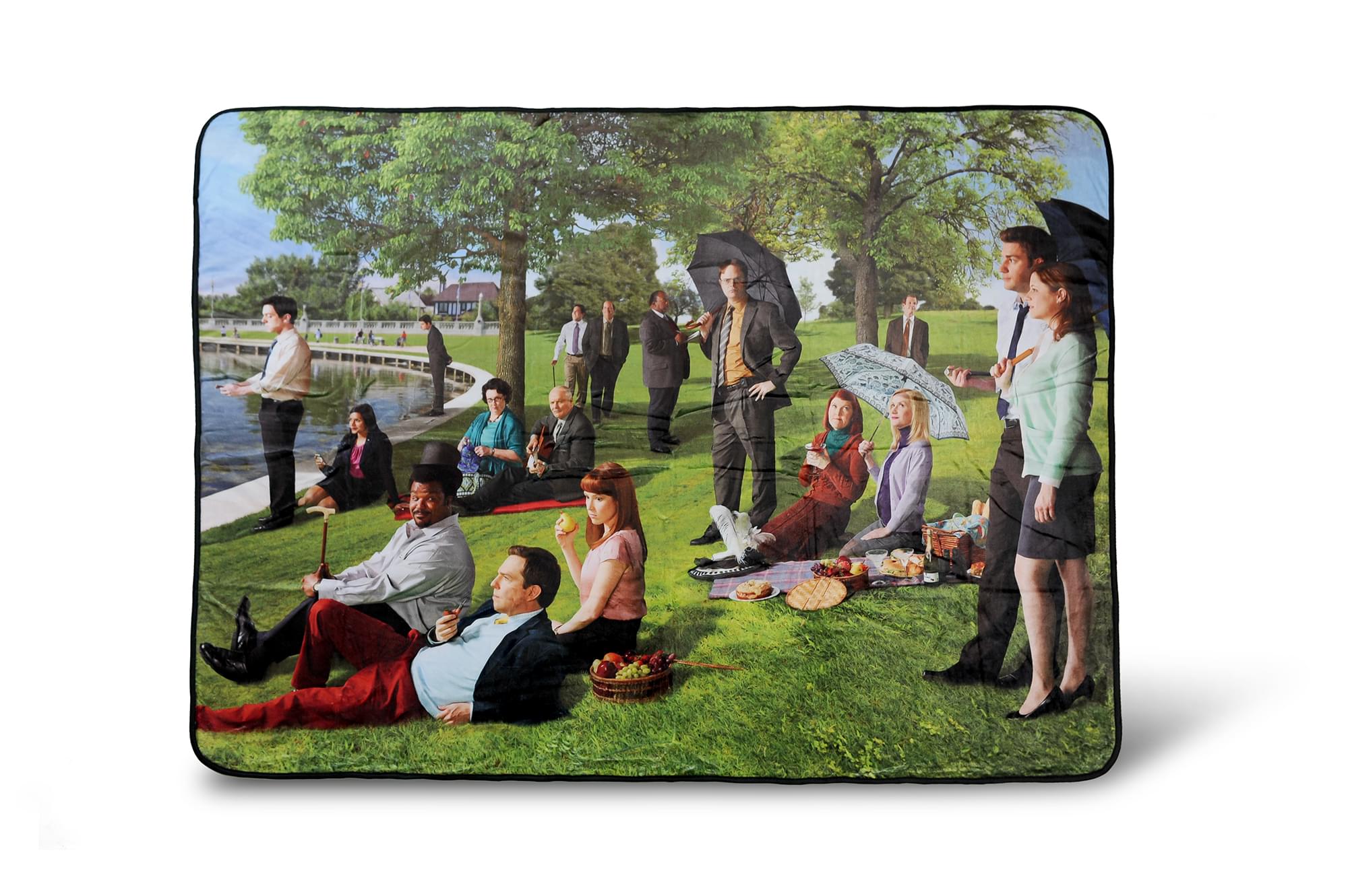 The Office Sunday Afternoon Art Style Fleece Throw Blanket - 60x45 Inches
