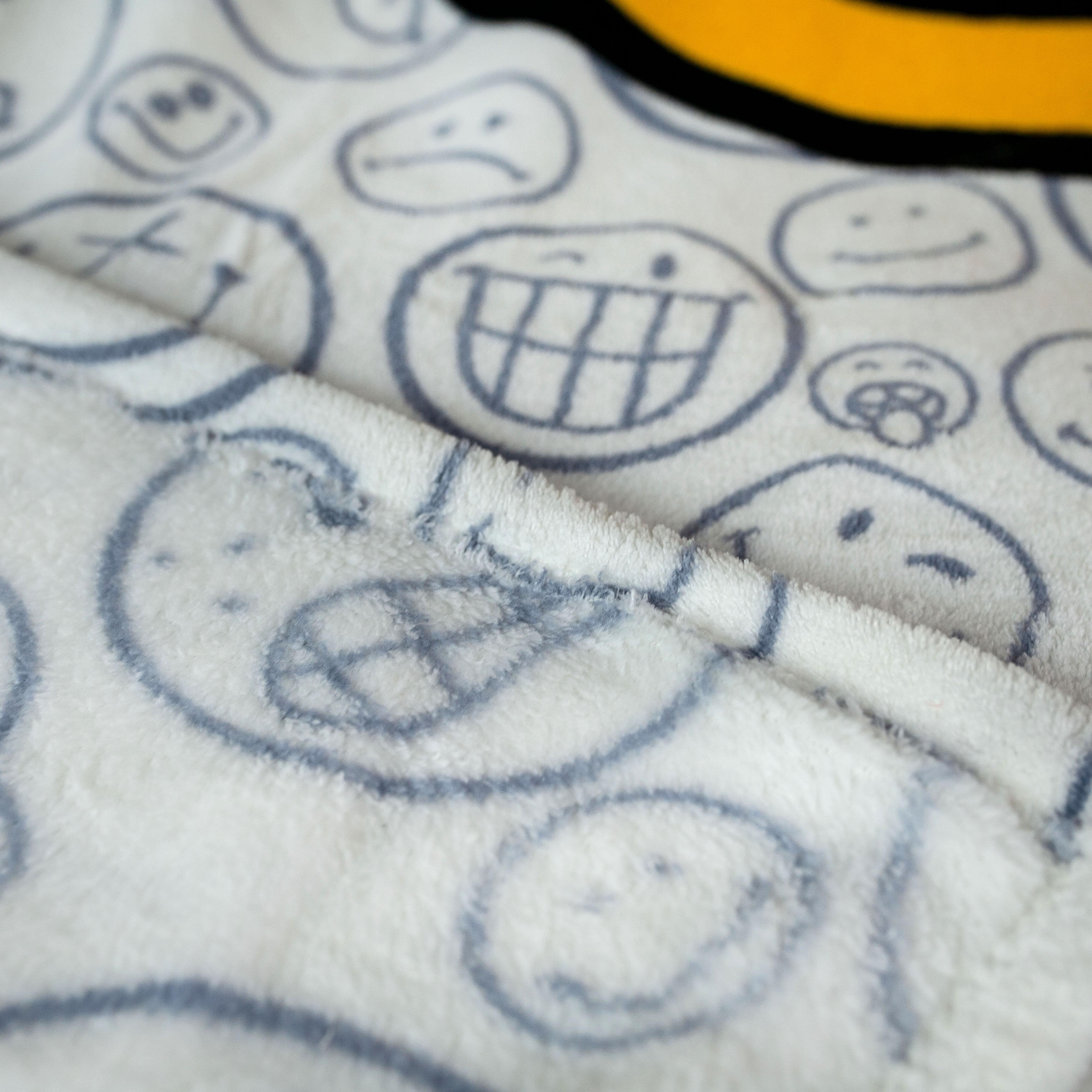 Smiley World Official Soft Throw Blanket - 50 x 60 Inches of Pure Cuteness