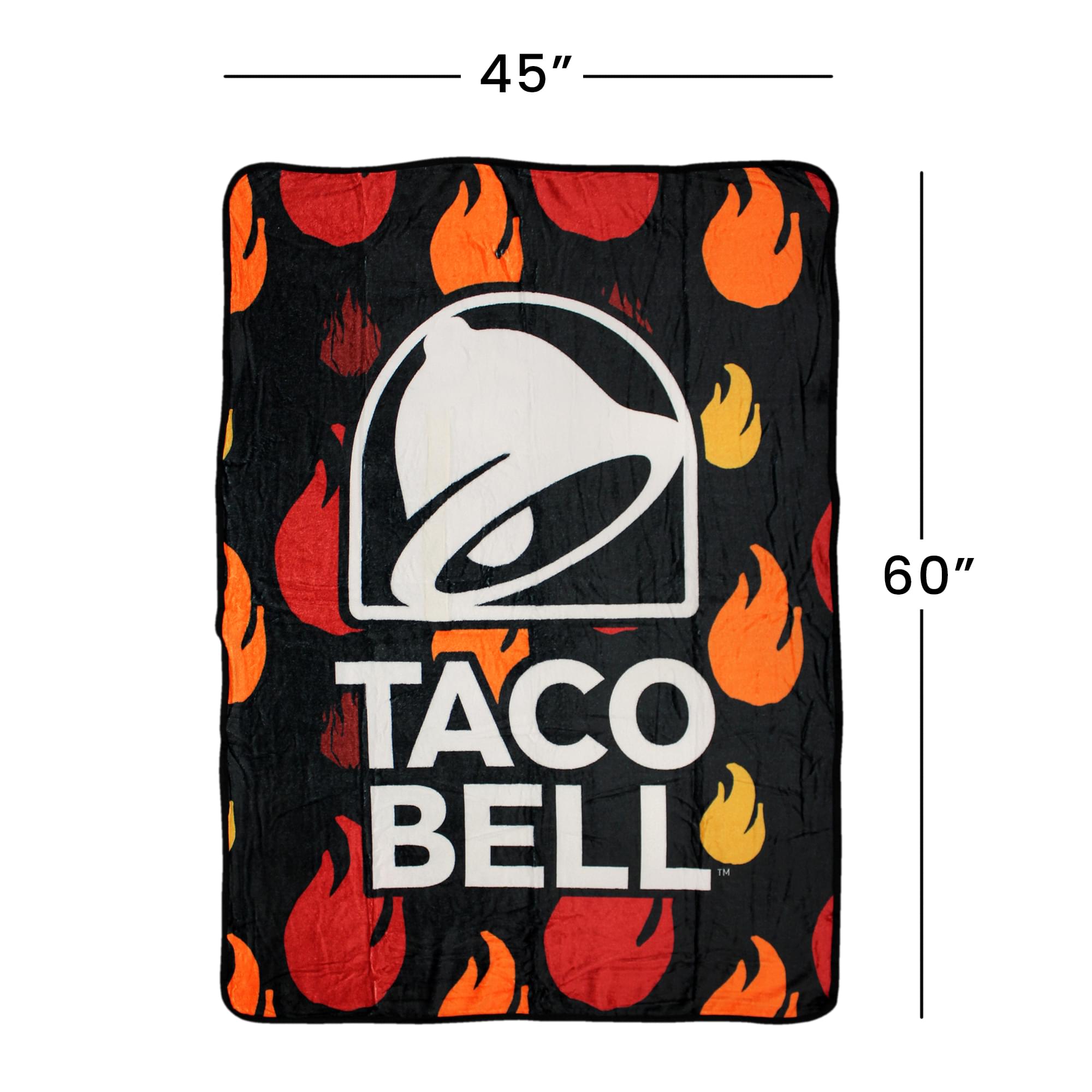 Cozy Taco Bell Logo Fleece Throw Blanket - 45 x 60 Inches