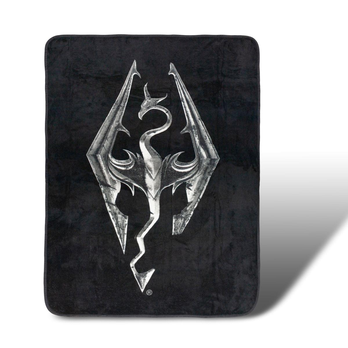 Show Your Love for Skyrim with This Dragon Emblem Fleece Throw Blanket