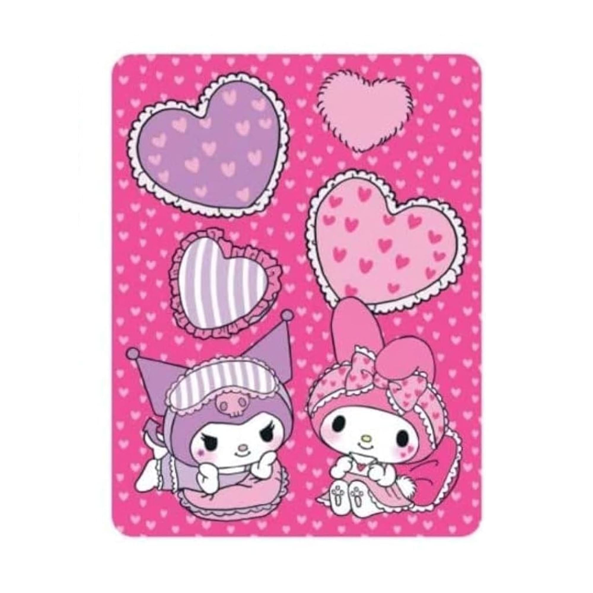 Sanrio's Enchanting My Melody & Kuromi 45 x 60 Inch Fleece Throw Blanket