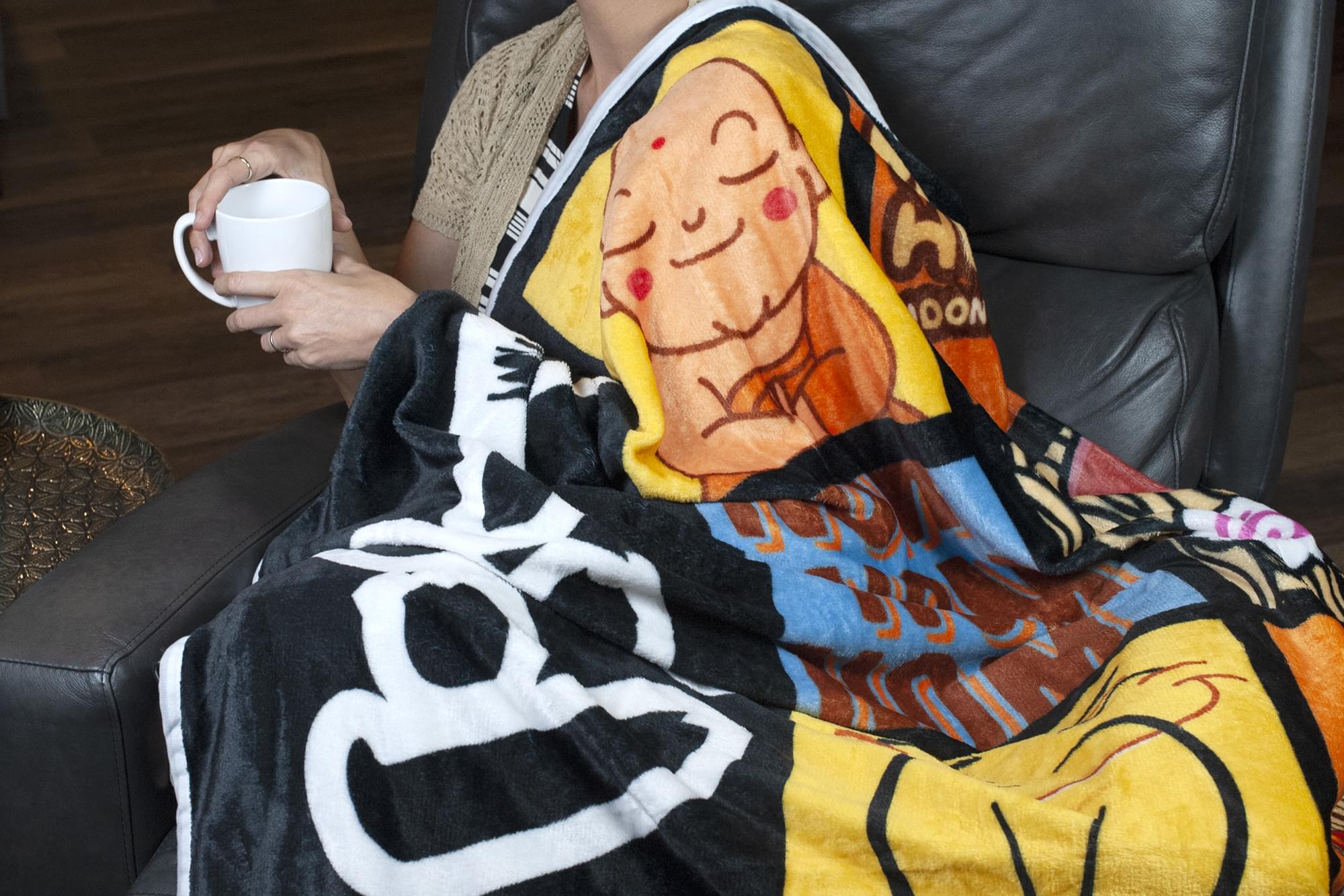 Cozy Ramen Noodle Lover's Fleece Throw Blanket - 45x60 Inches