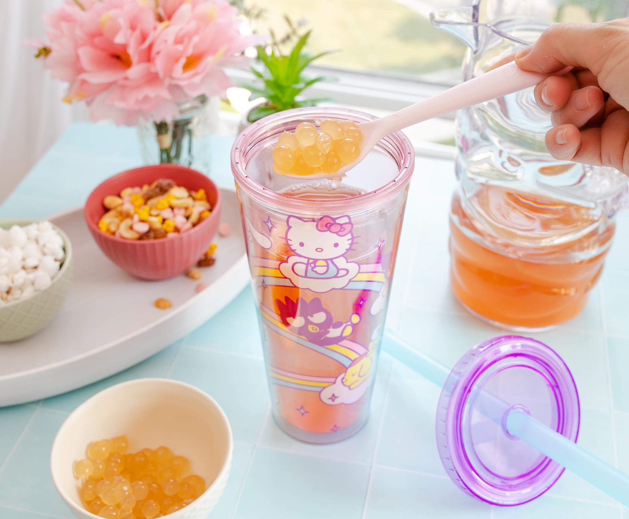 Sanrio's Adorable Hello Kitty & Friends Carnival Cup with Lid & Straw - 24 Ounce