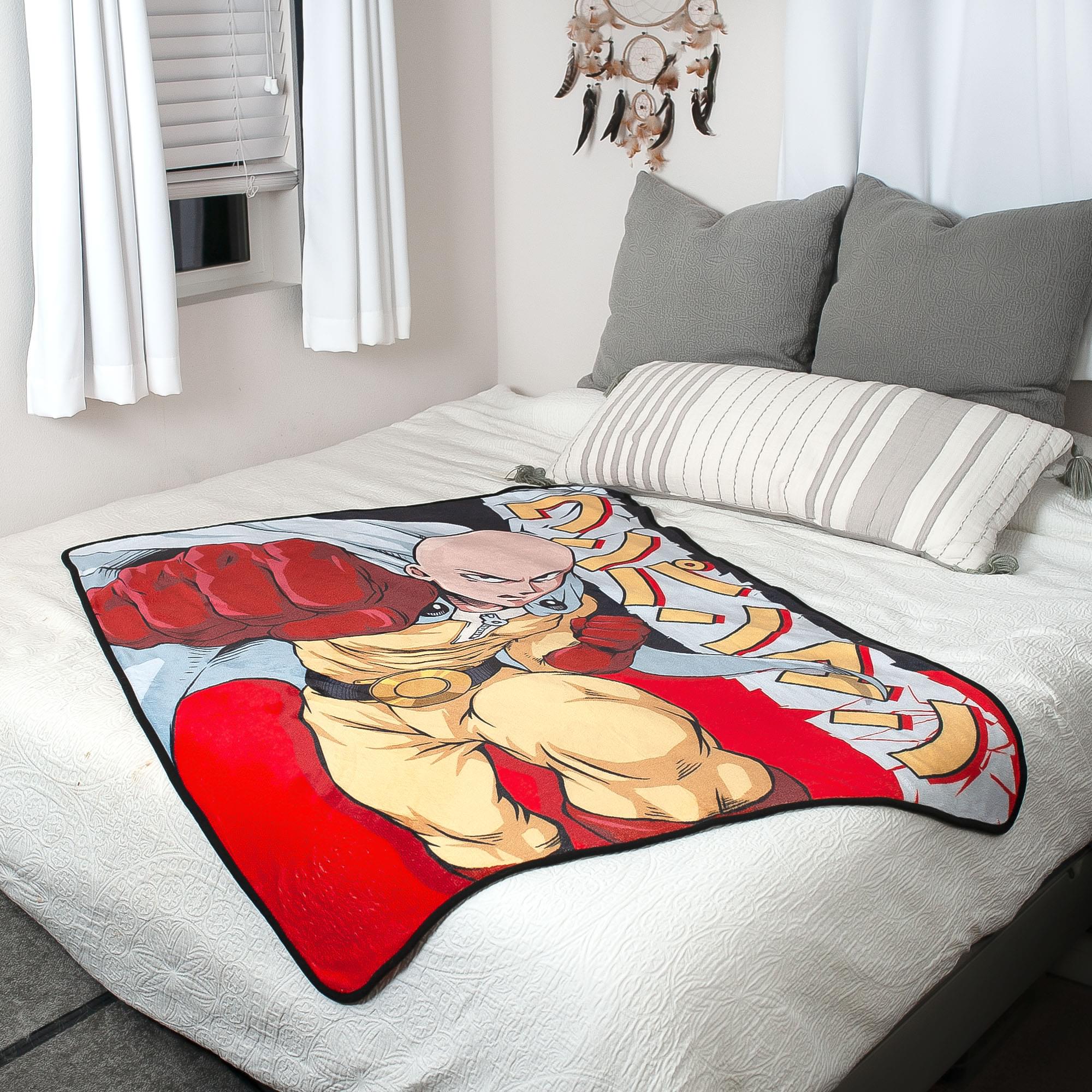 Epic One-Punch Man Fleece Throw Blanket - 45x60 Inches