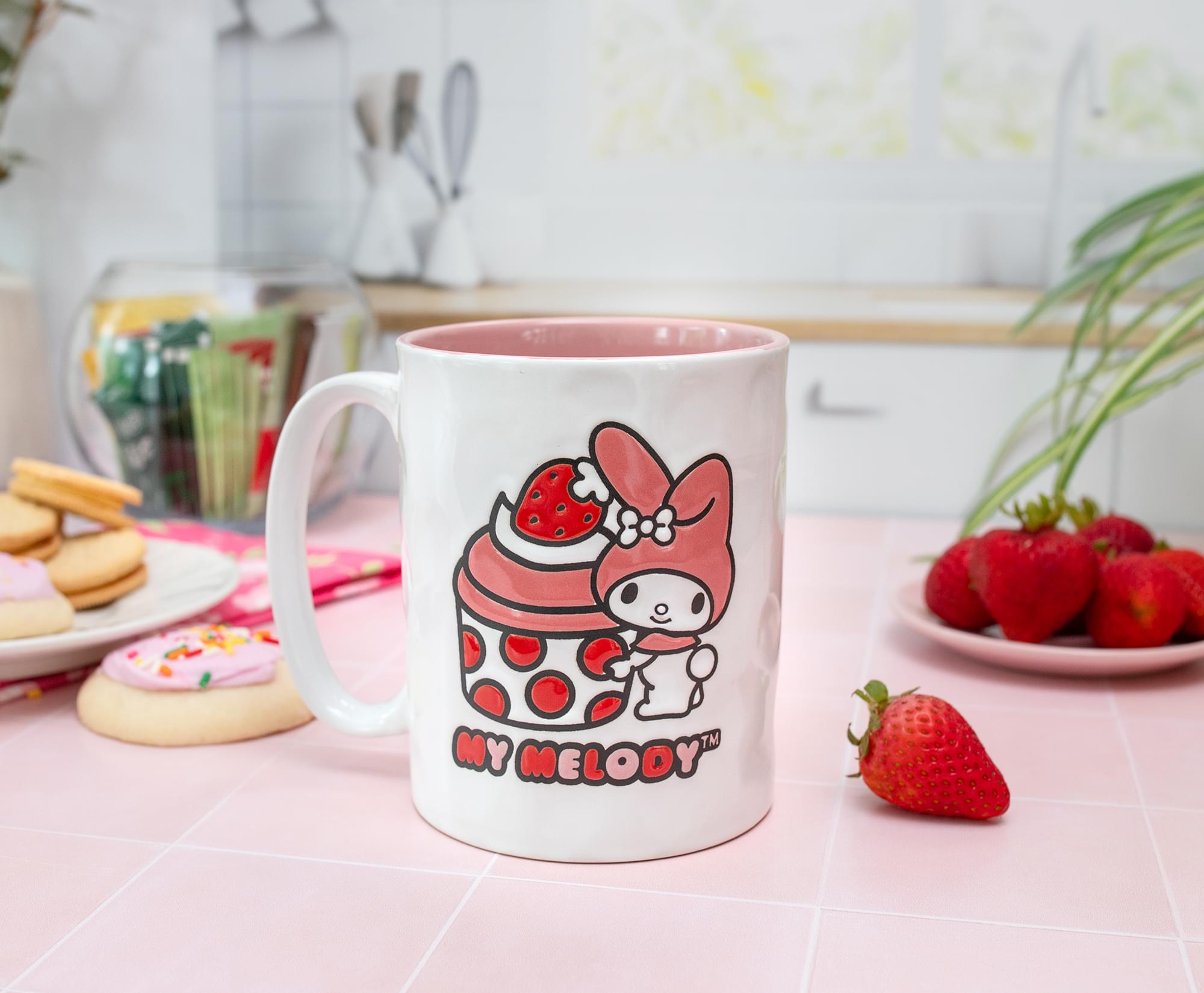 Sanrio My Melody Cupcake-Inspired Ceramic Mug - 17 Oz