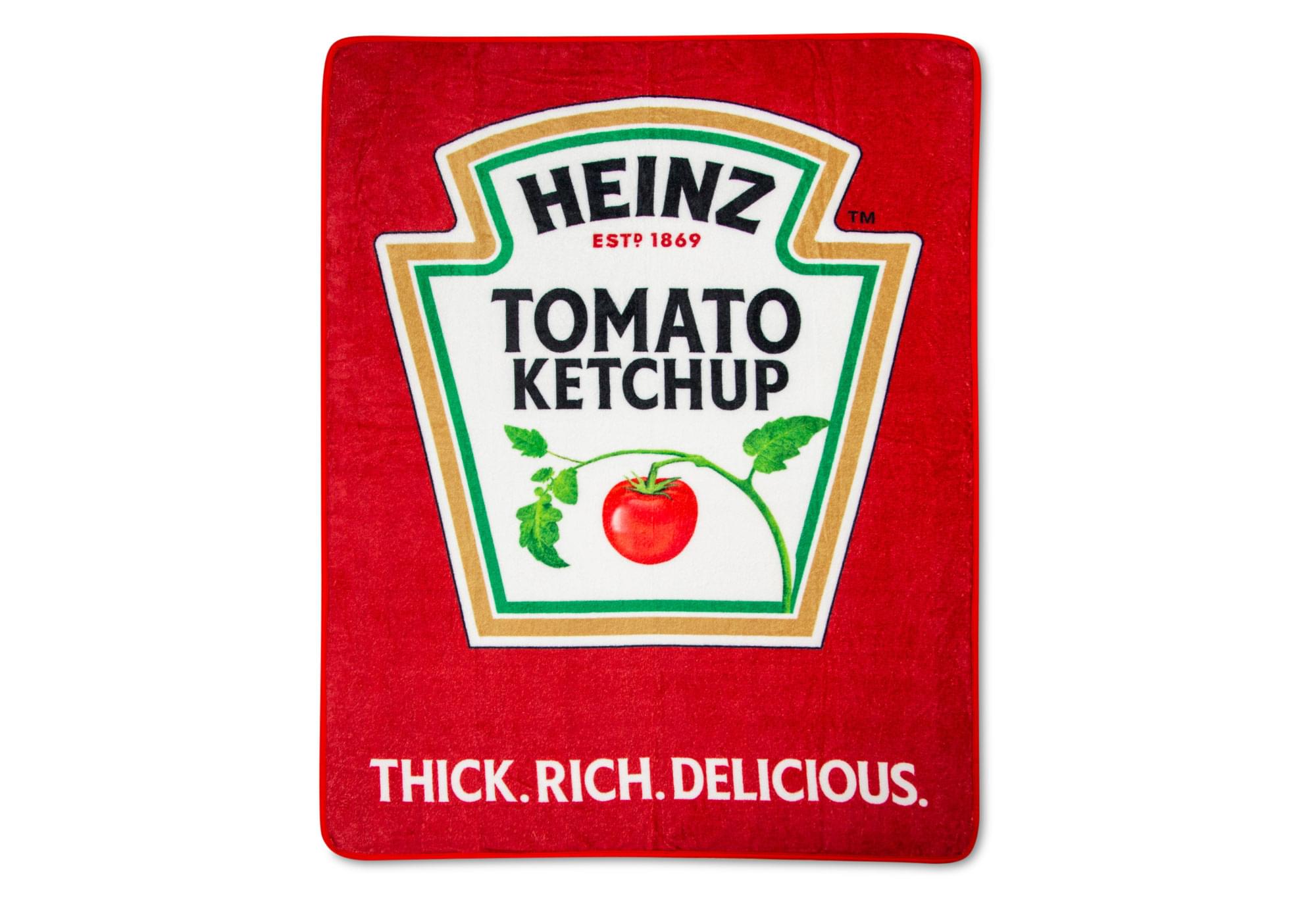 Heinz Ketchup-Inspired Fleece Throw Blanket - 45 x 60 Inches