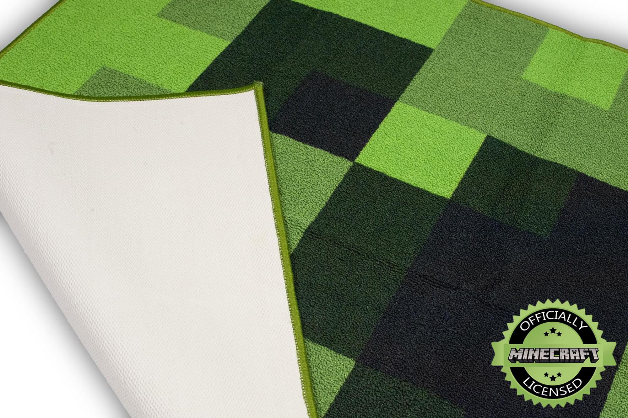 Explosive Minecraft Creeper 39-Inch Square Area Rug