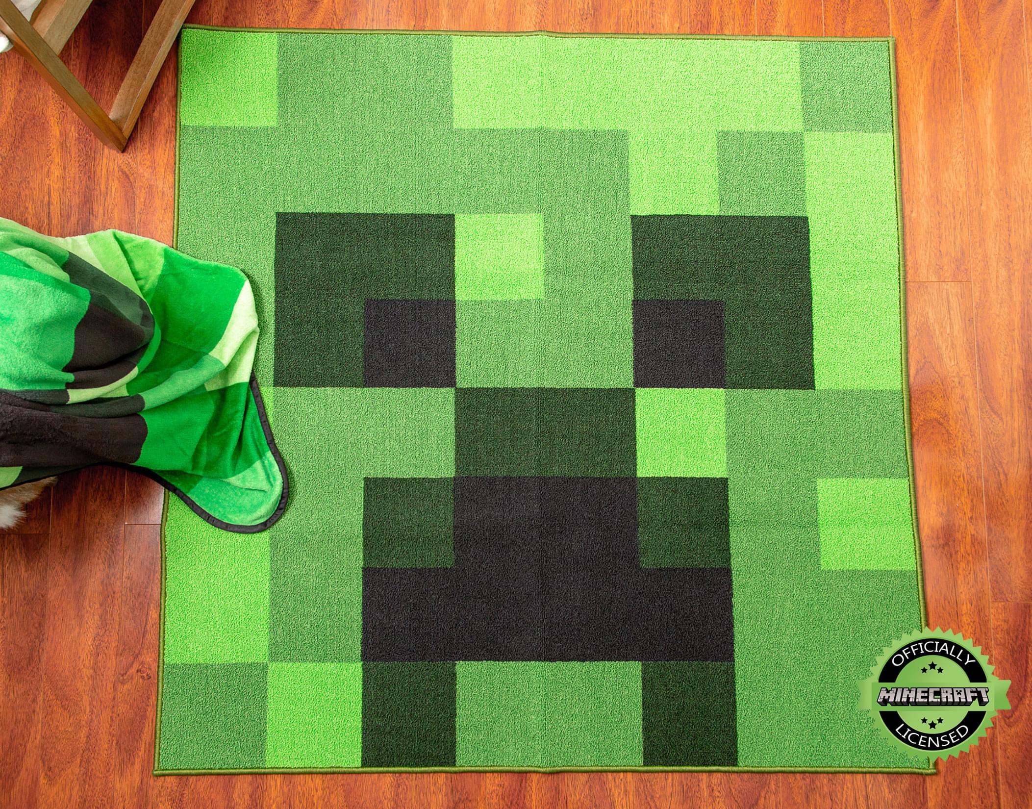 Epic Minecraft Green Creeper 52-Inch Square Area Rug
