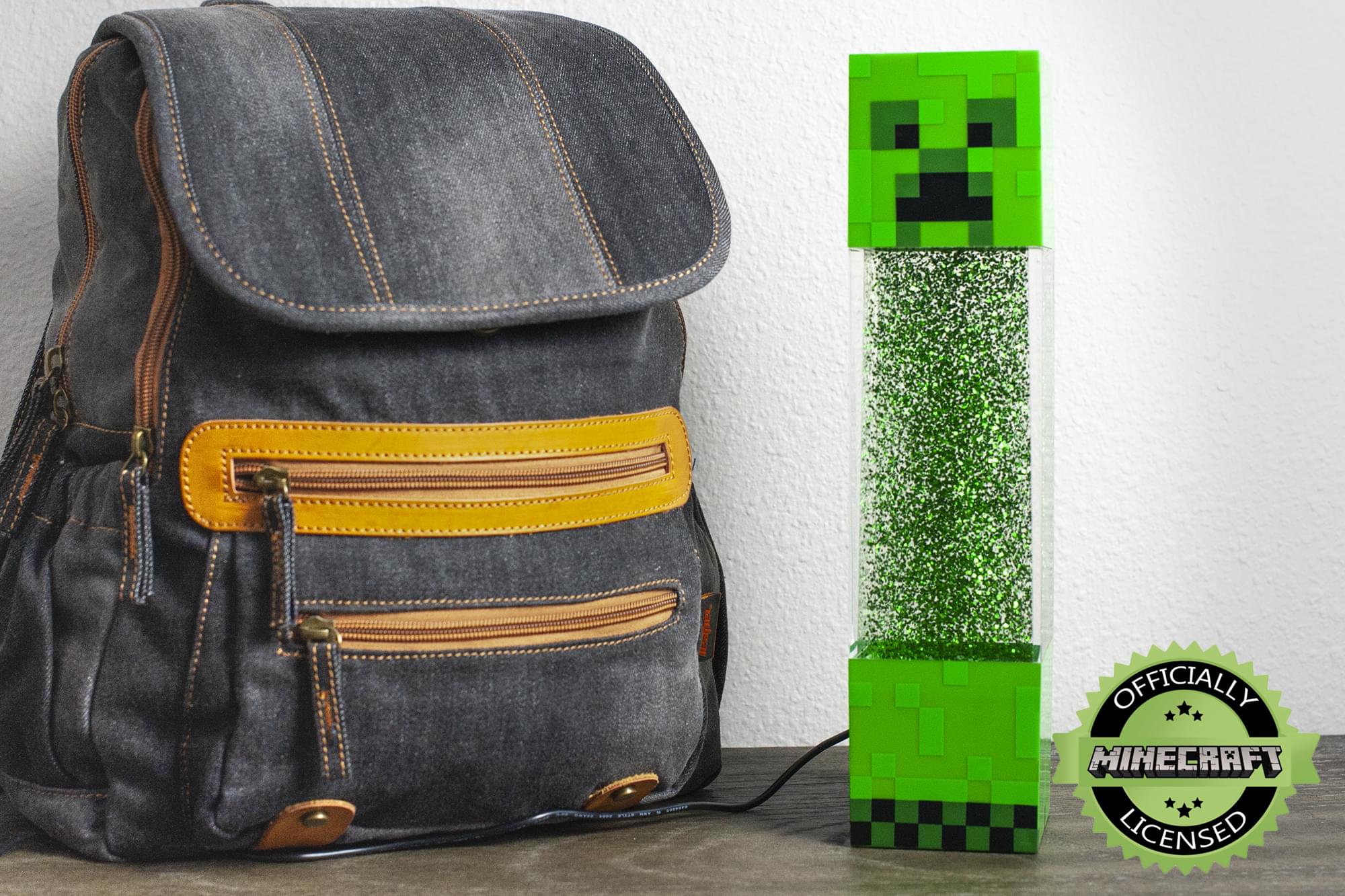 Sparkling Minecraft Creeper Motion Light - 12-Inch LED Mood Lamp