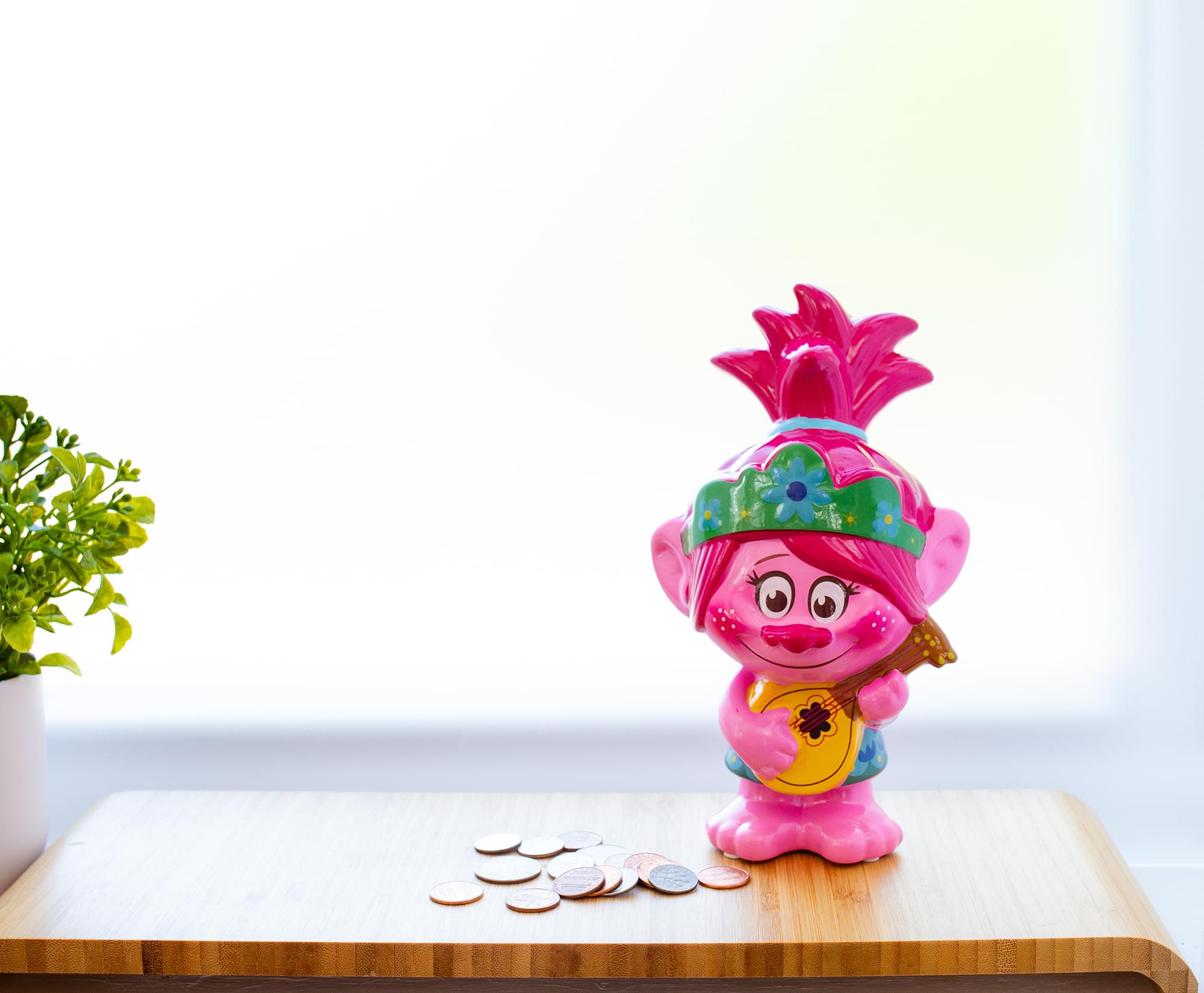 Enchanting Trolls Poppy 6-Inch Ceramic Money Bank