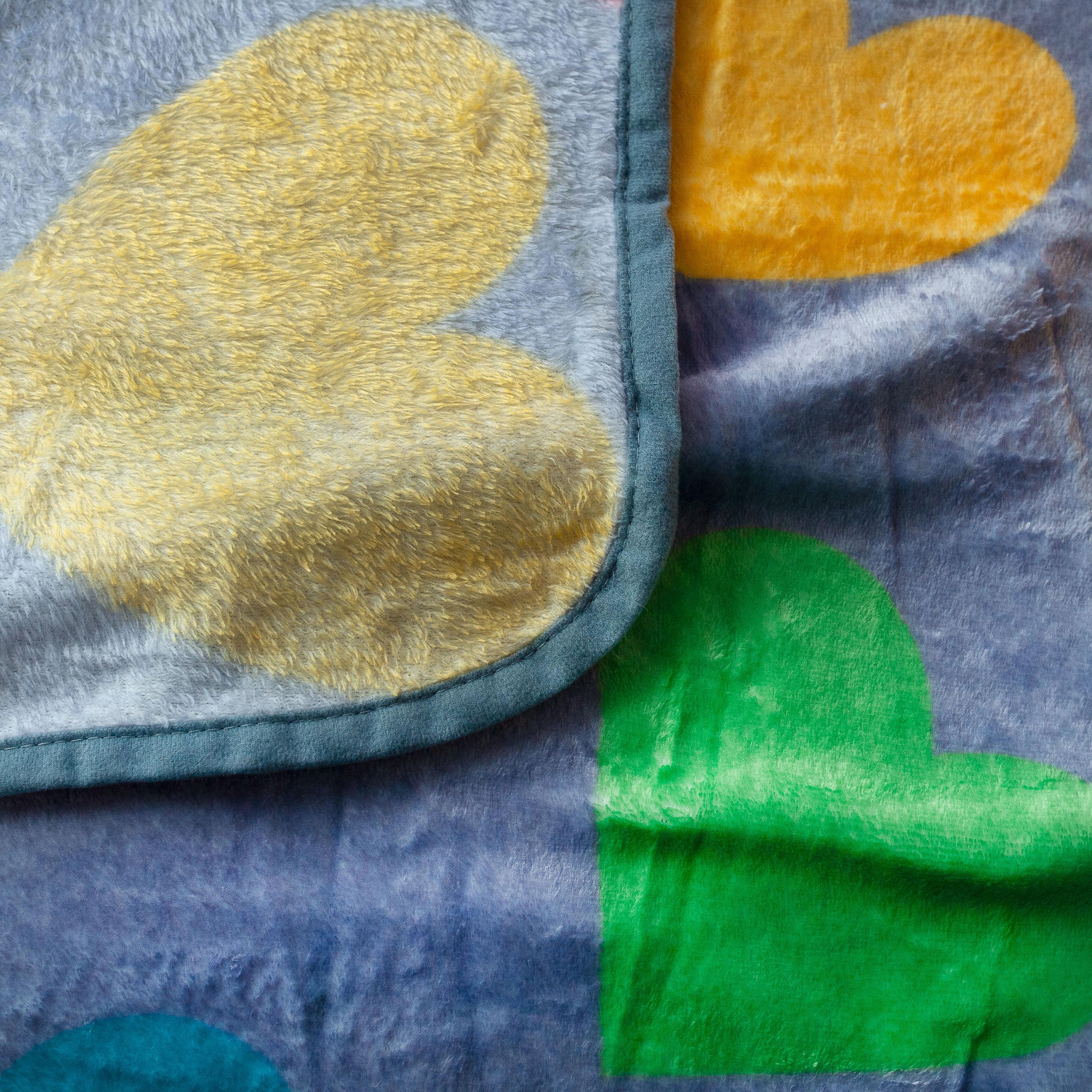 Togetherness Rainbow Window Hearts Throw Blanket - 45 x 60 Inches