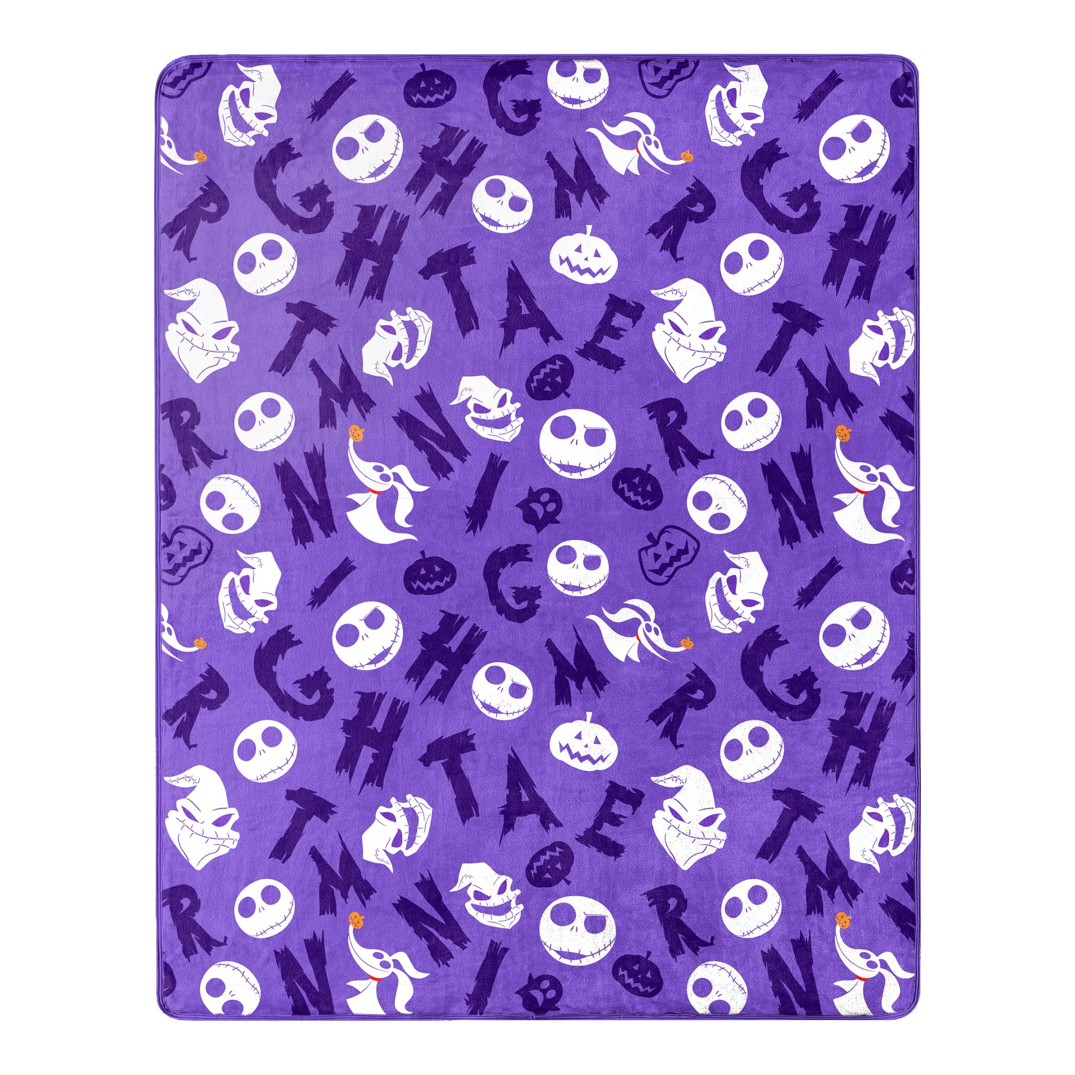Enchanting Nightmare Before Christmas Friends Silk Touch Throw Blanket & Plush Pillow Set