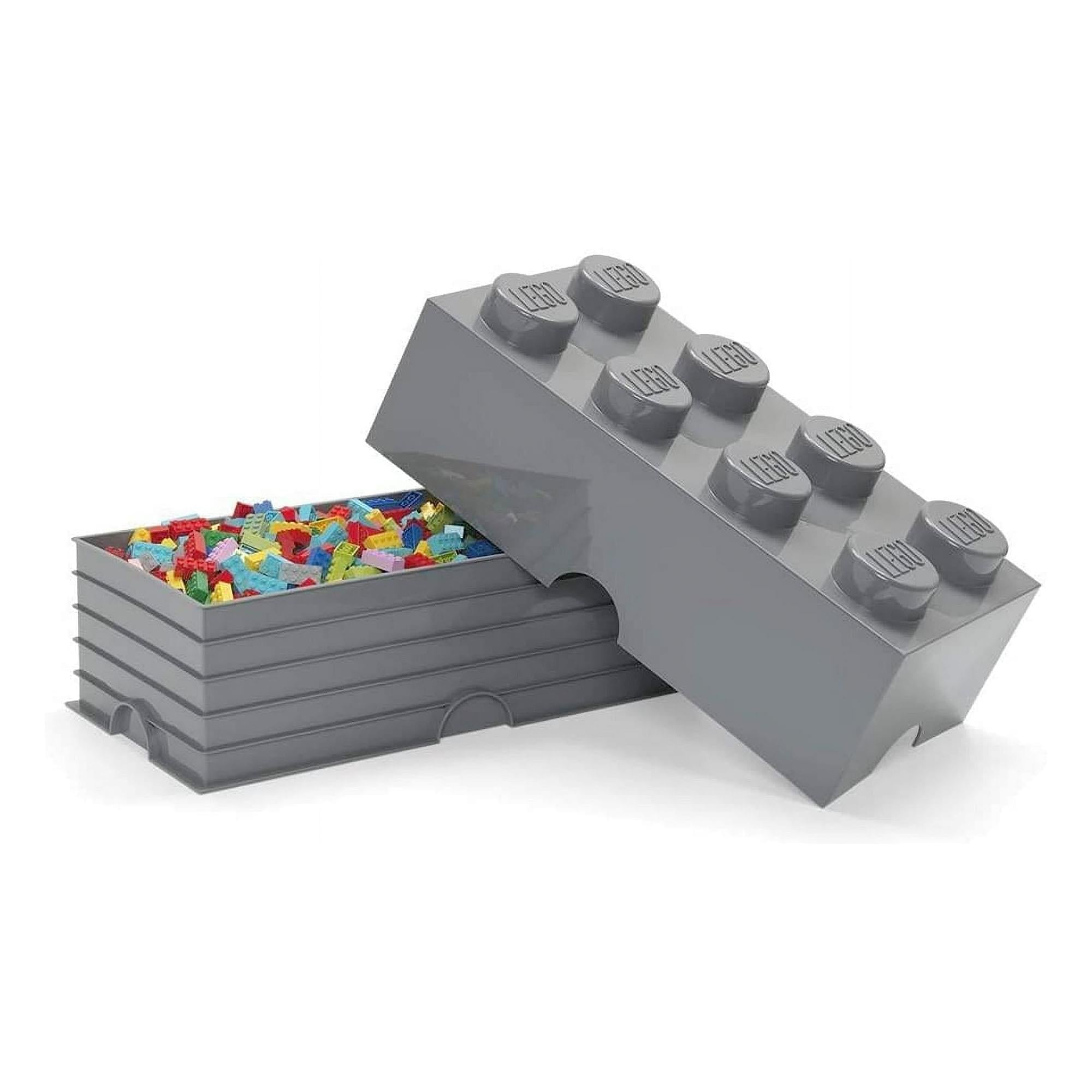Fun and Functional LEGO Storage Brick in Stone Grey