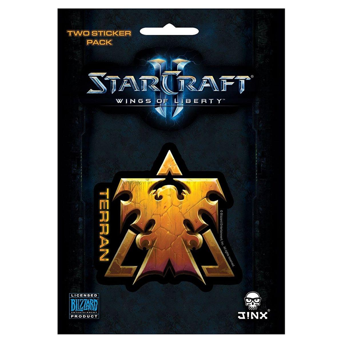 Epic StarCraft II: Wings of Liberty Multi-size Sticker Duo - Terran, Gold