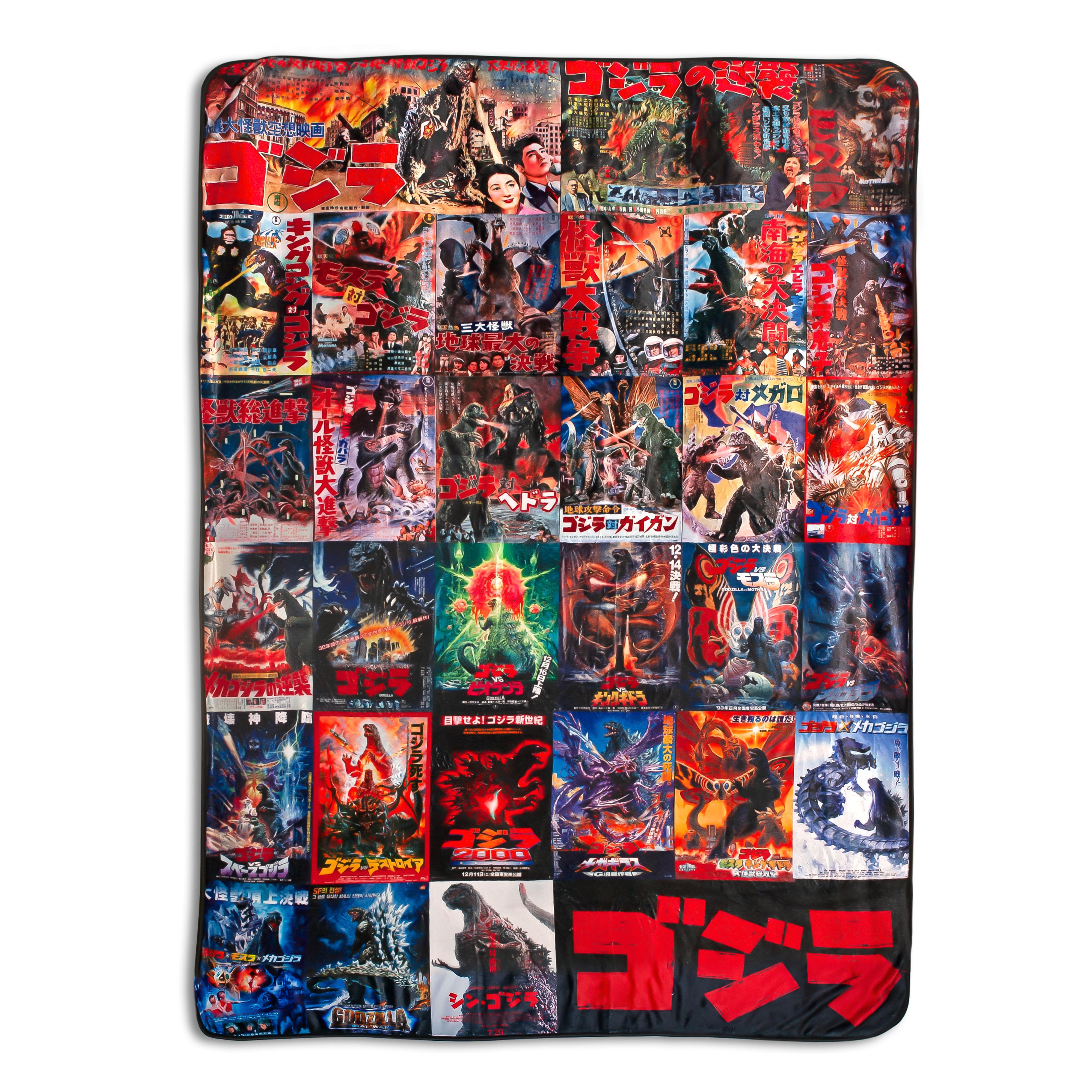 Epic Godzilla Movie Poster Oversized Fleece Throw Blanket - 76x54 Inches