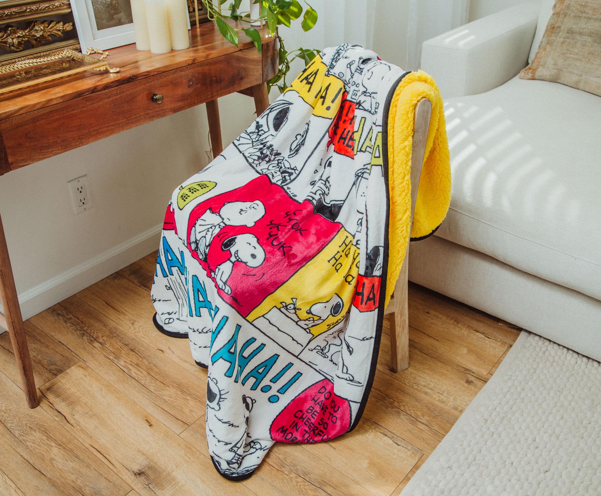 Peanuts Gang Sherpa Throw Blanket - 50 x 60 Inches of Comic Fun