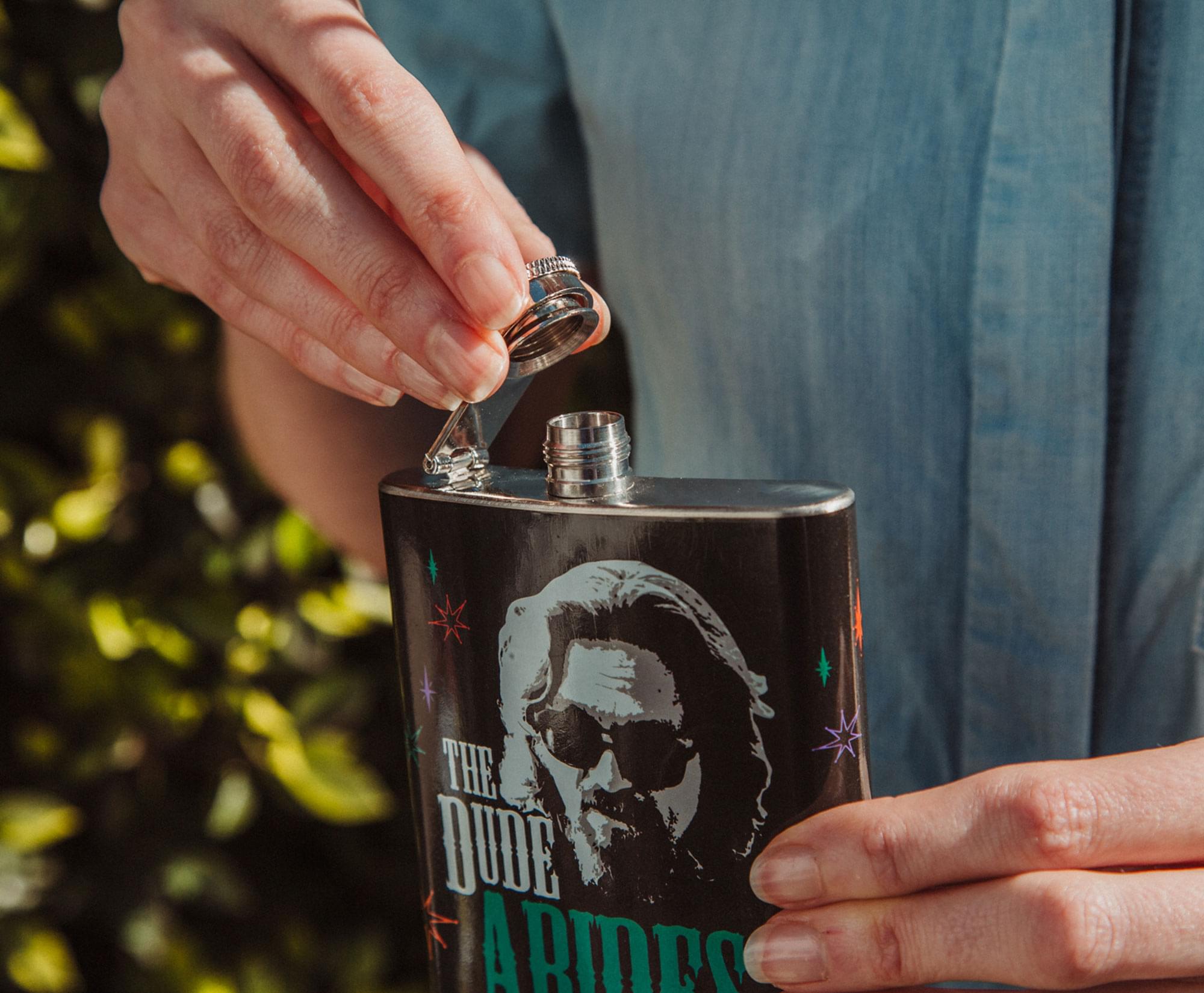 The Dude Abides Stainless Steel Flask - 7 Ounce